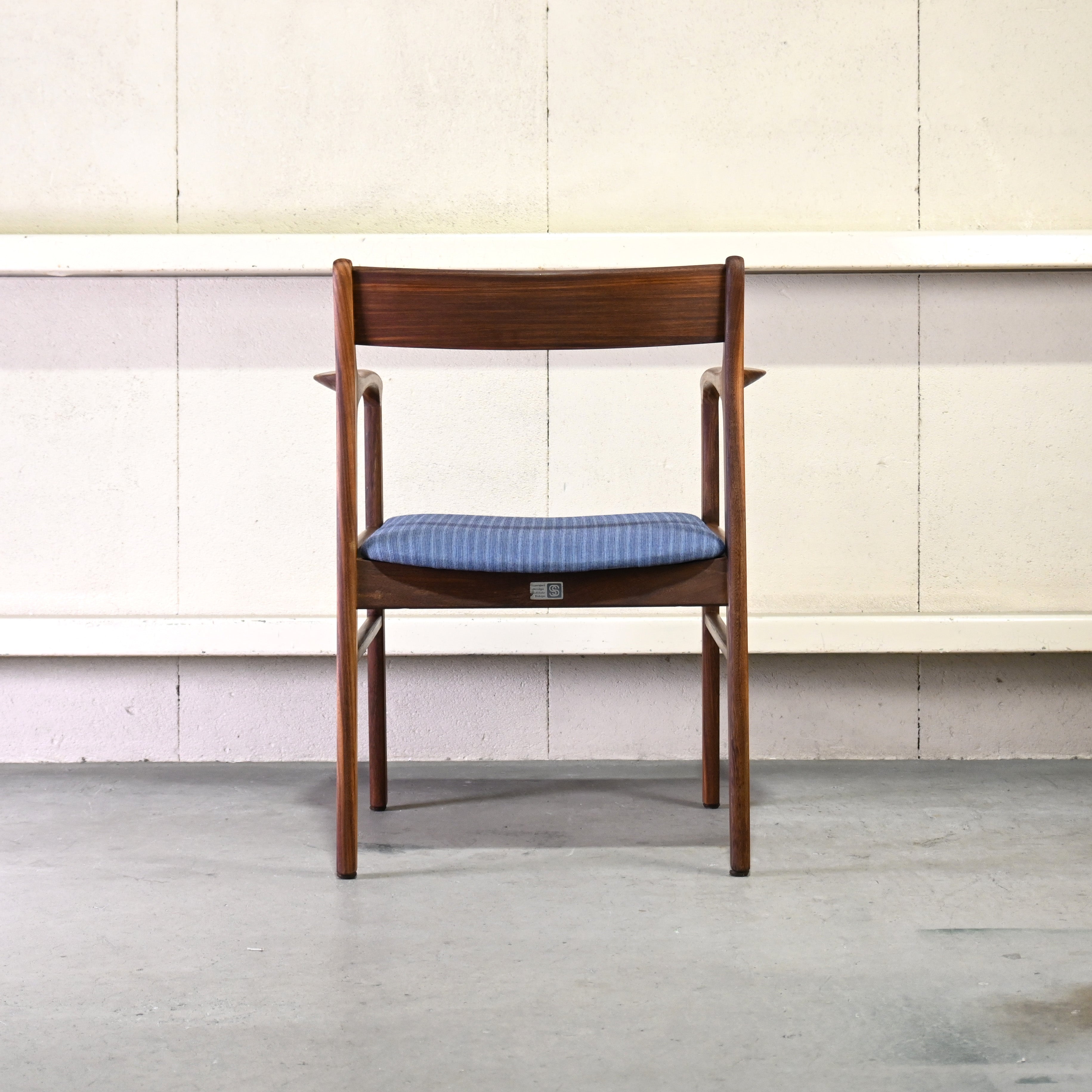 Sampei Design Teakwood Dining chair Remake UK fabric 1960~1970's Japanese modern Scandinavian design / 三平興業研究所 チーク材 ダイニングチェア リメイク 英国生地 1960~1970's ジャパニーズモダン 北欧デザイン