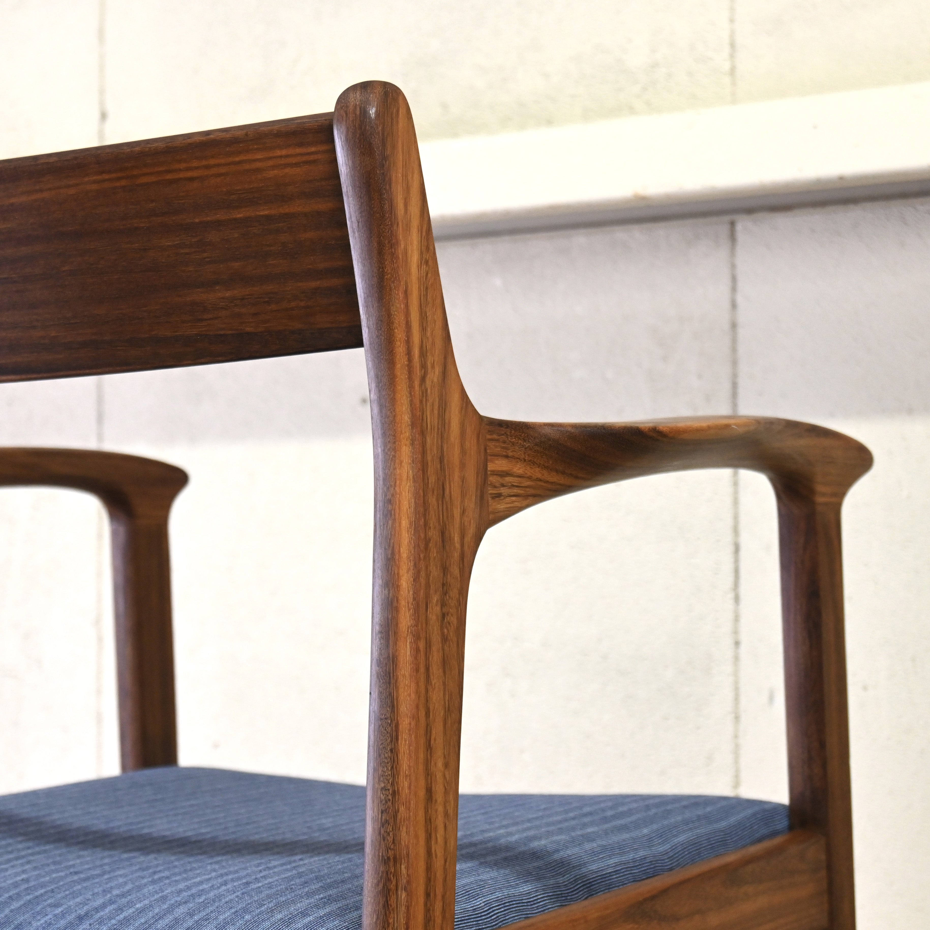 Sampei Design Teakwood Dining chair Remake UK fabric 1960~1970's Japanese modern Scandinavian design / 三平興業研究所 チーク材 ダイニングチェア リメイク 英国生地 1960~1970's ジャパニーズモダン 北欧デザイン