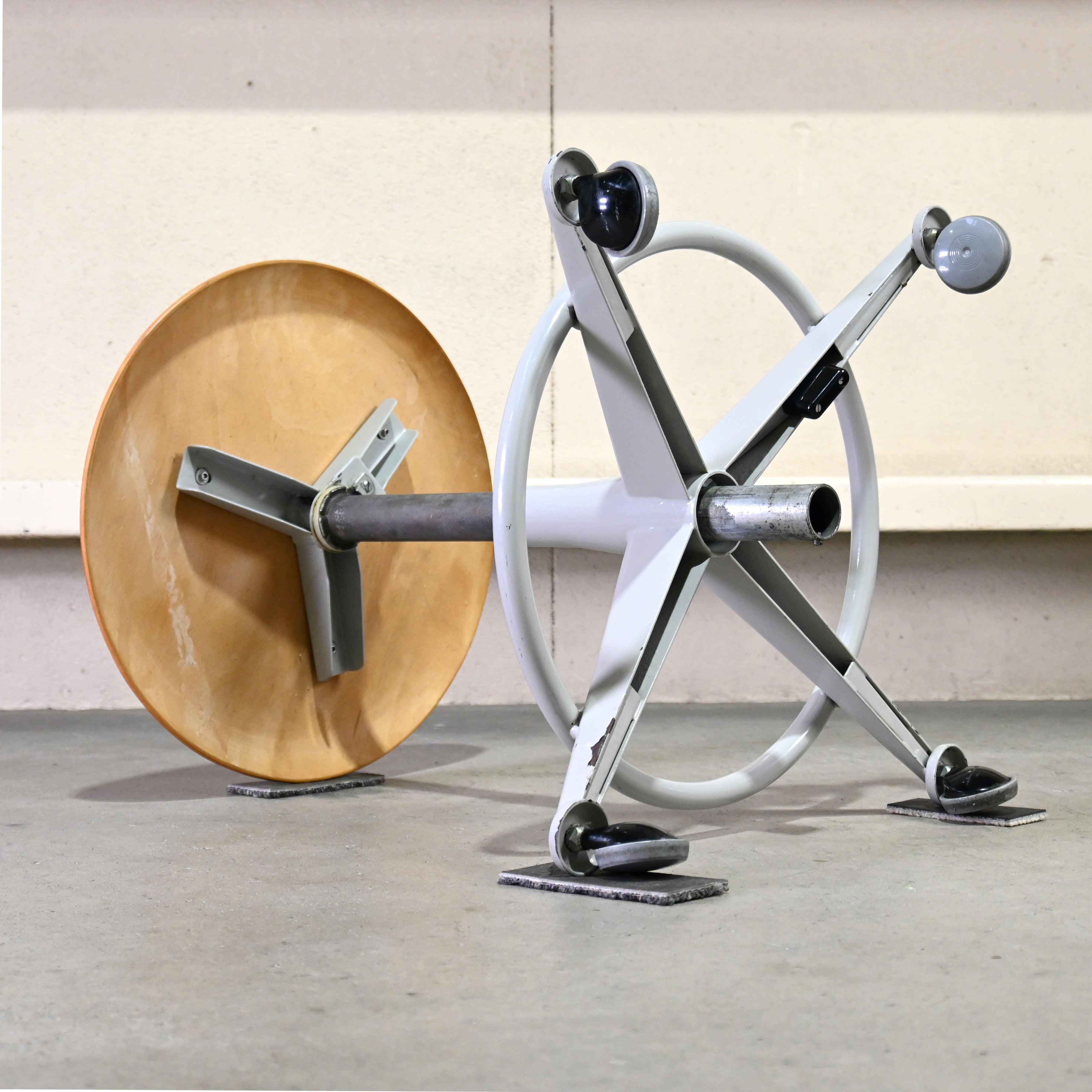 Vintage Iron × Maple Caster stool Industrial Modern design / ヴィンテージ アイアン × メイプル材 キャスタースツール インダストリアル モダンデザイン