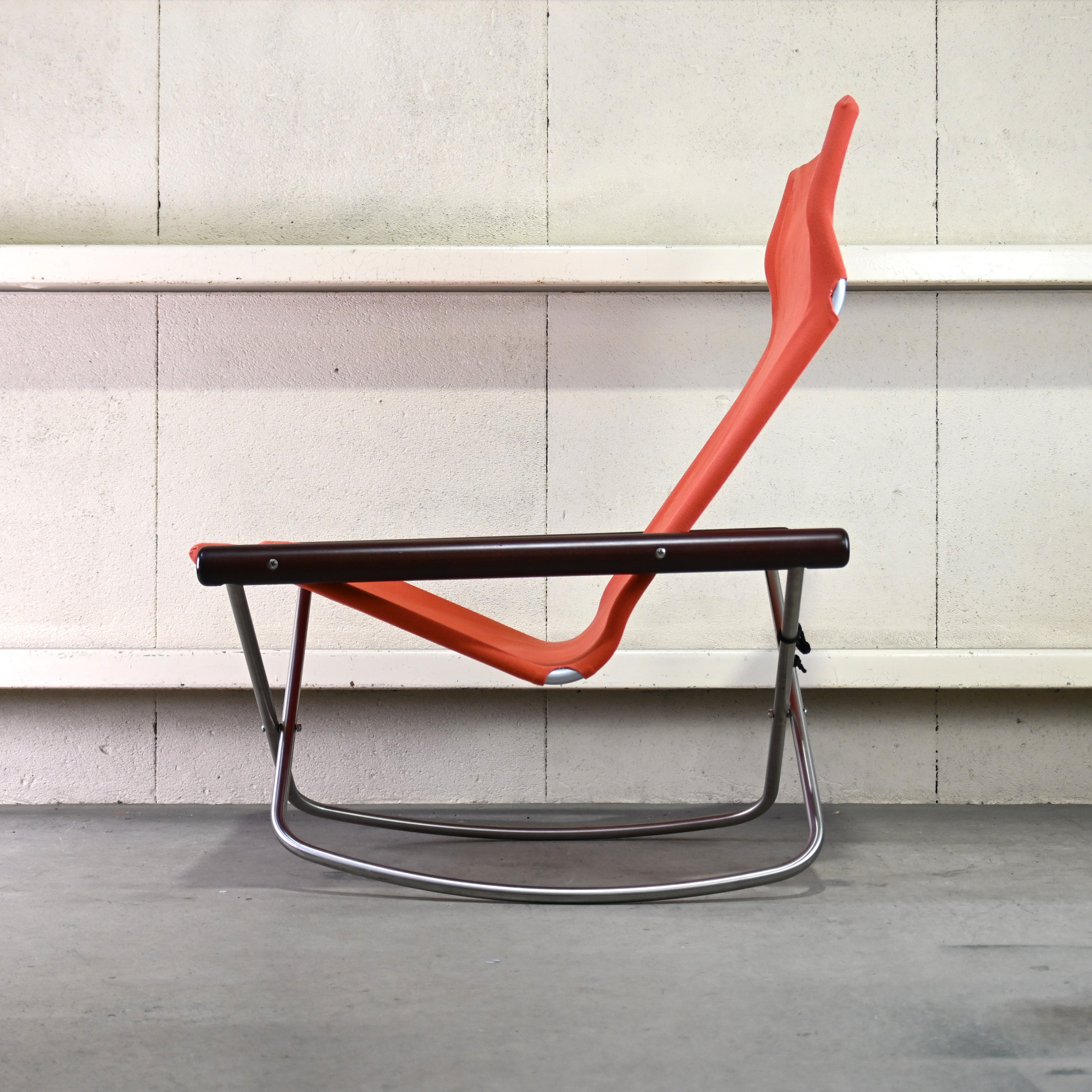 Nychair X Rocking chair & Ottoman set Dark brown × Blick Takeshi Nii FUJIEI Japanese modern design / ニーチェア X ロッキングチェア ＆ オットマン セット ダークブラウン × レンガ 新居猛 藤栄 ジャパニーズモダンデザイン