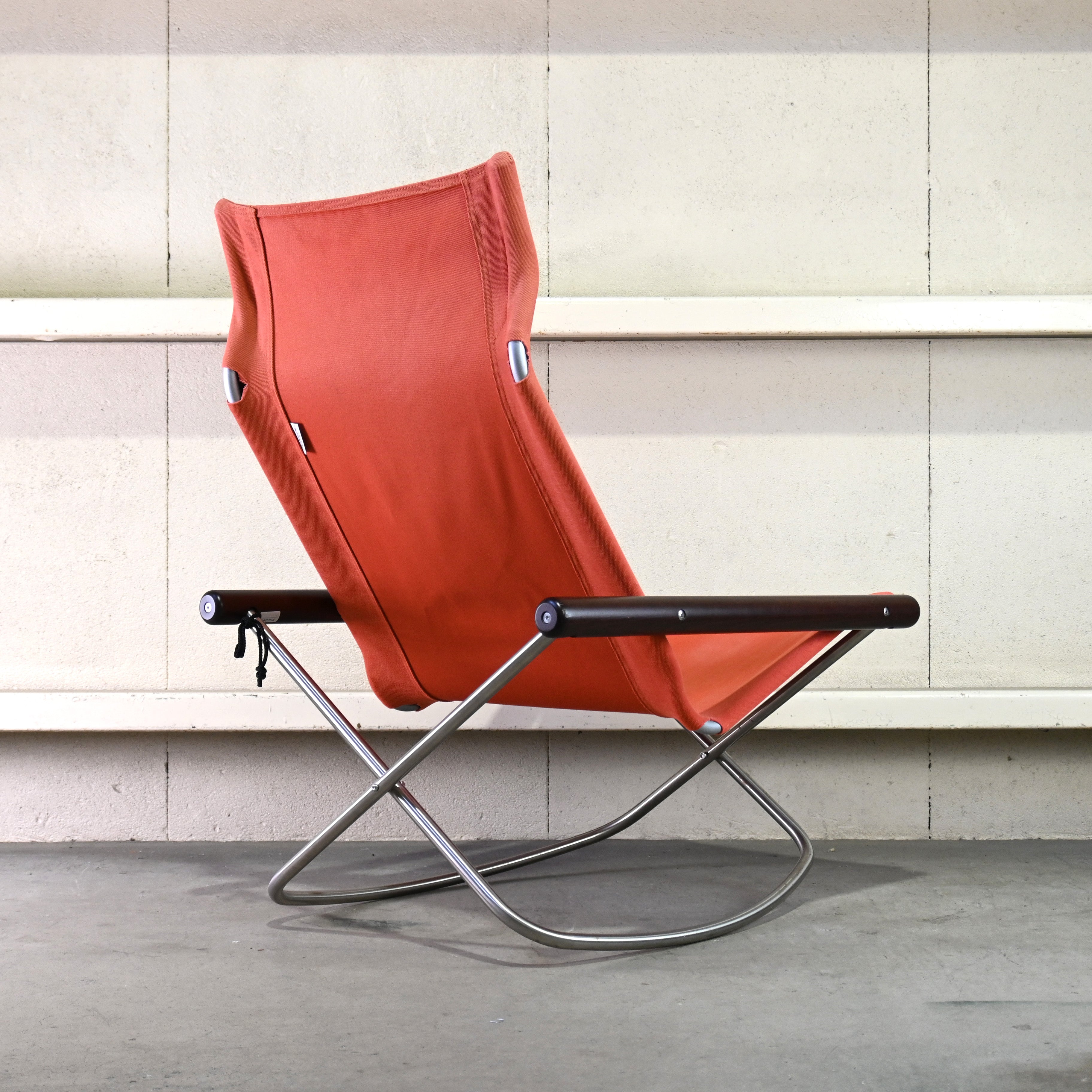 Nychair X Rocking chair & Ottoman set Dark brown × Blick Takeshi Nii FUJIEI Japanese modern design / ニーチェア X ロッキングチェア ＆ オットマン セット ダークブラウン × レンガ 新居猛 藤栄 ジャパニーズモダンデザイン