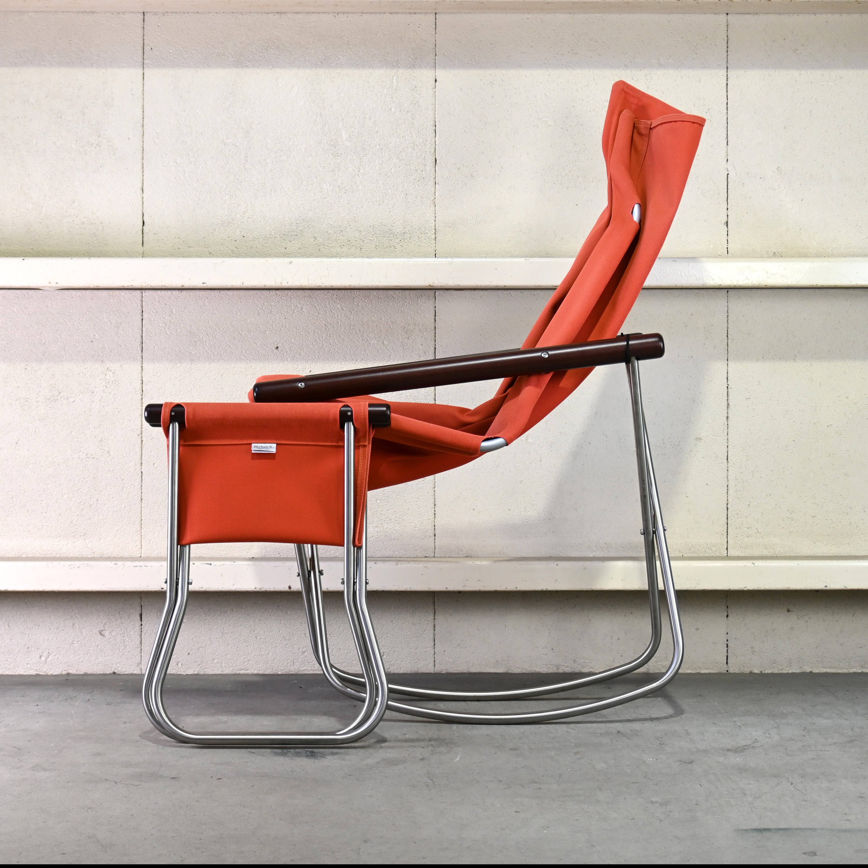 Nychair X Rocking chair & Ottoman set Dark brown × Blick Takeshi Nii FUJIEI Japanese modern design / ニーチェア X ロッキングチェア ＆ オットマン セット ダークブラウン × レンガ 新居猛 藤栄 ジャパニーズモダンデザイン