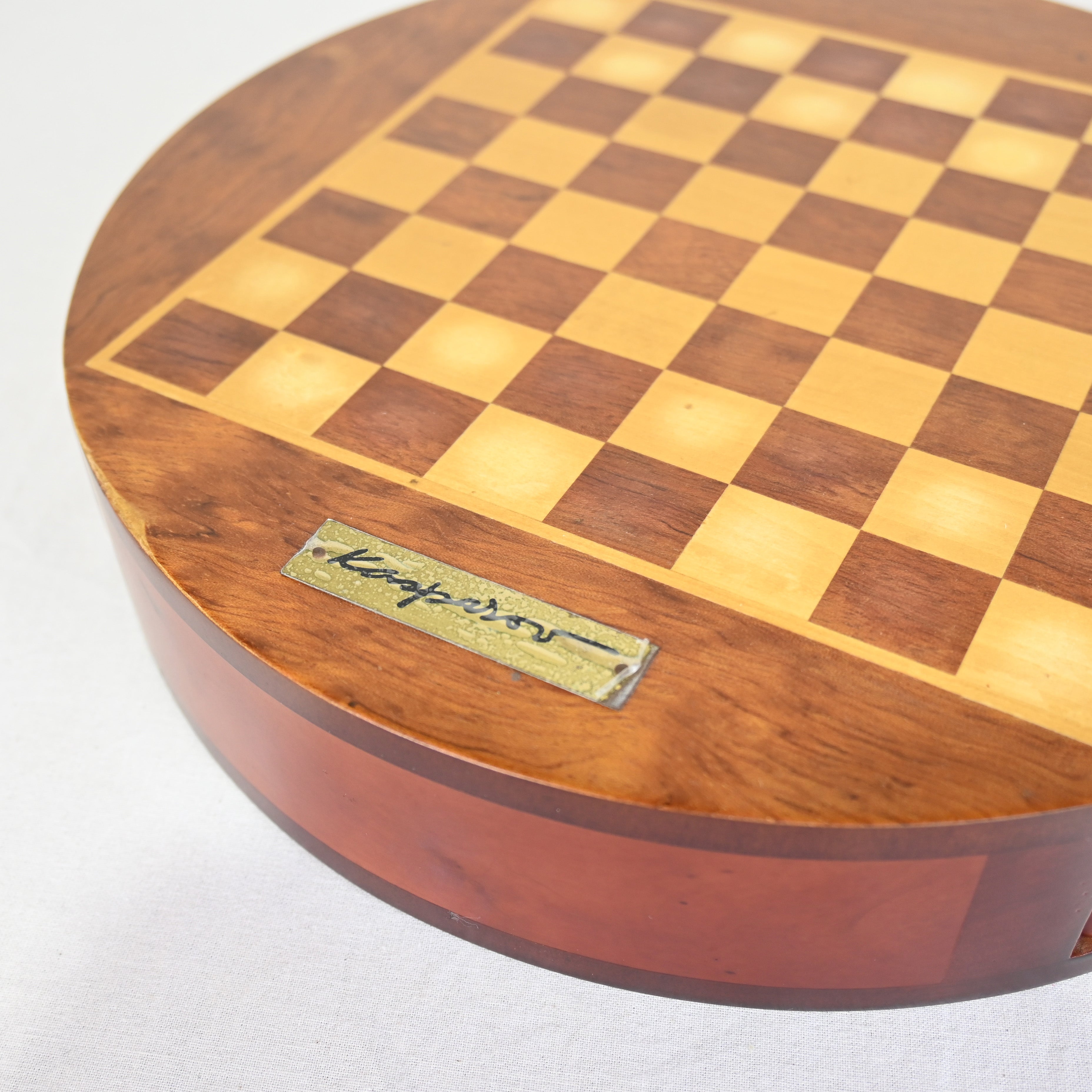 KASPAROV Circular Wood Chess set / ガルリ・カスパロフ 円形 木製 チェスボードセット