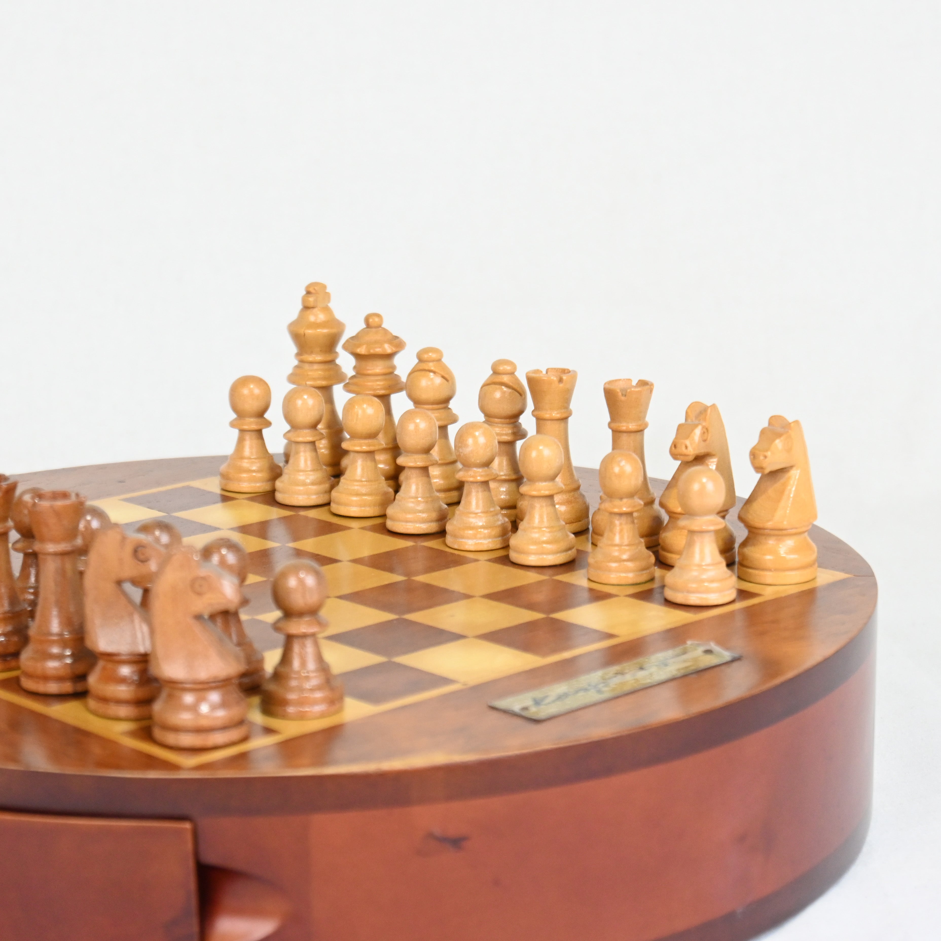 KASPAROV Circular Wood Chess set / ガルリ・カスパロフ 円形 木製 チェスボードセット