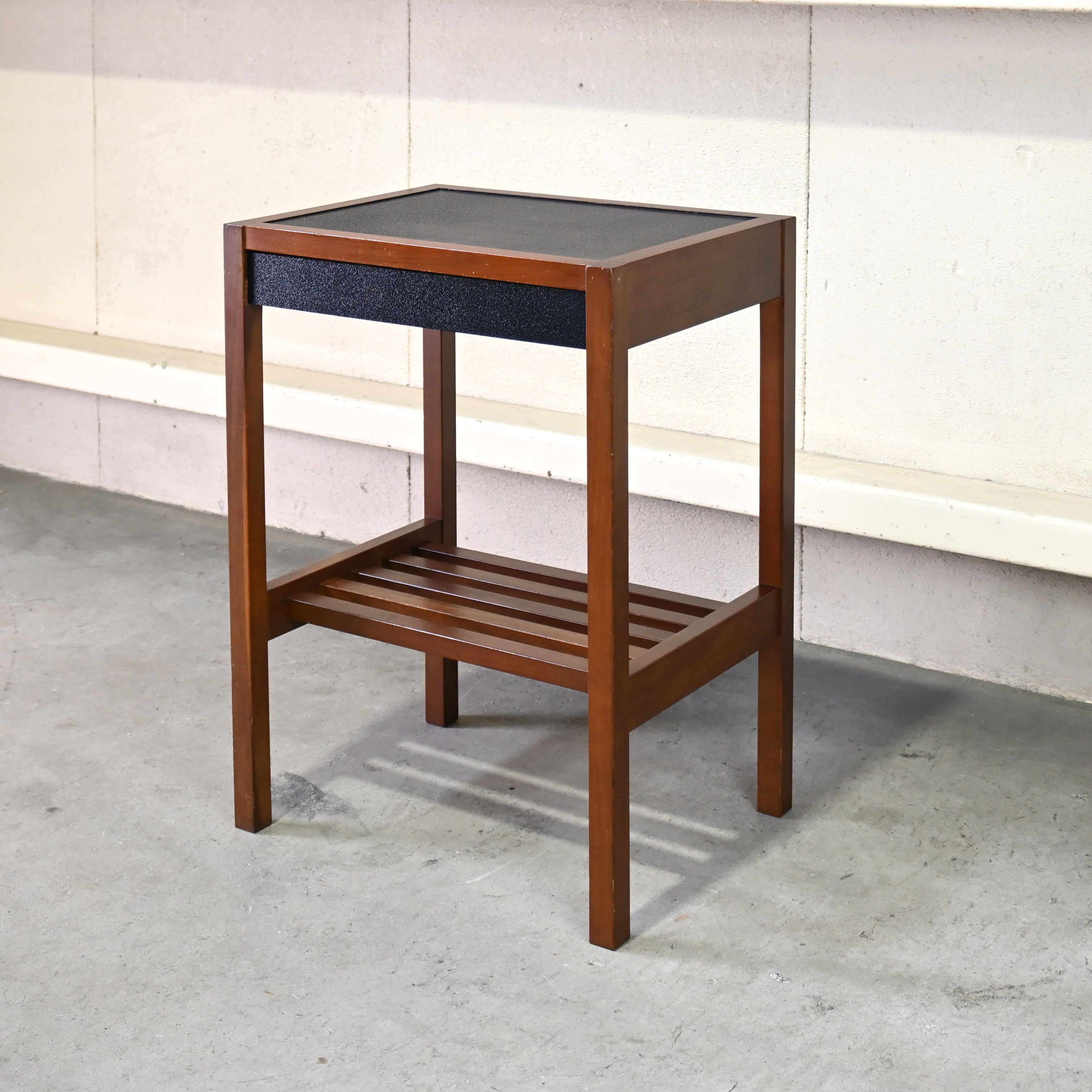 Old karimoku Side table Rubbertree × Melamine Japan vintage / オールドカリモク サイドテーブル ラバートリー材 × メラミン ジャパンヴィンテージ