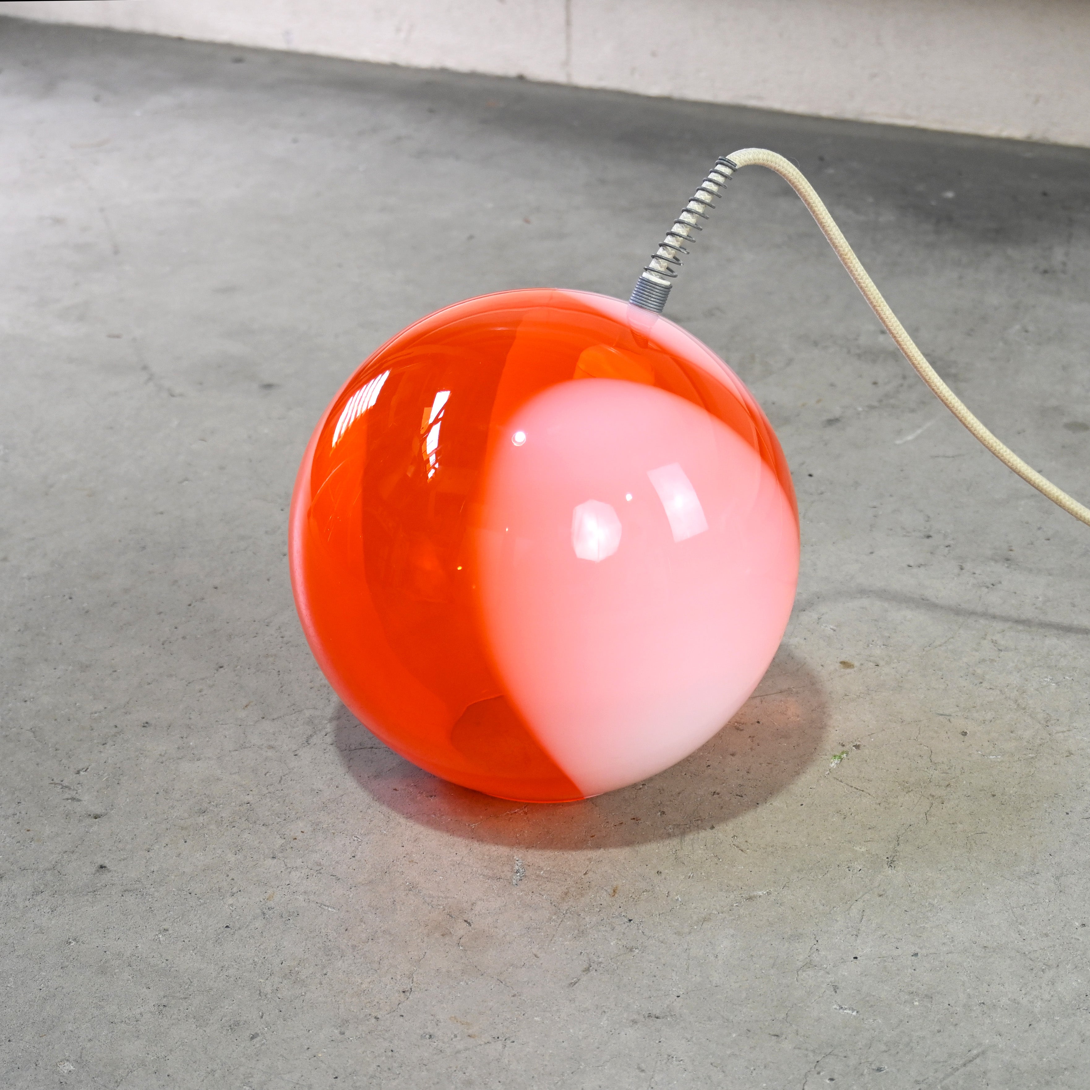 Vianne French vintage Marble glass Ball lamp Spaceage Midcentury style / ヴィアンヌ フランス ヴィンテージ マーブルガラス ボールランプ スペースエイジ ミッドセンチュリー