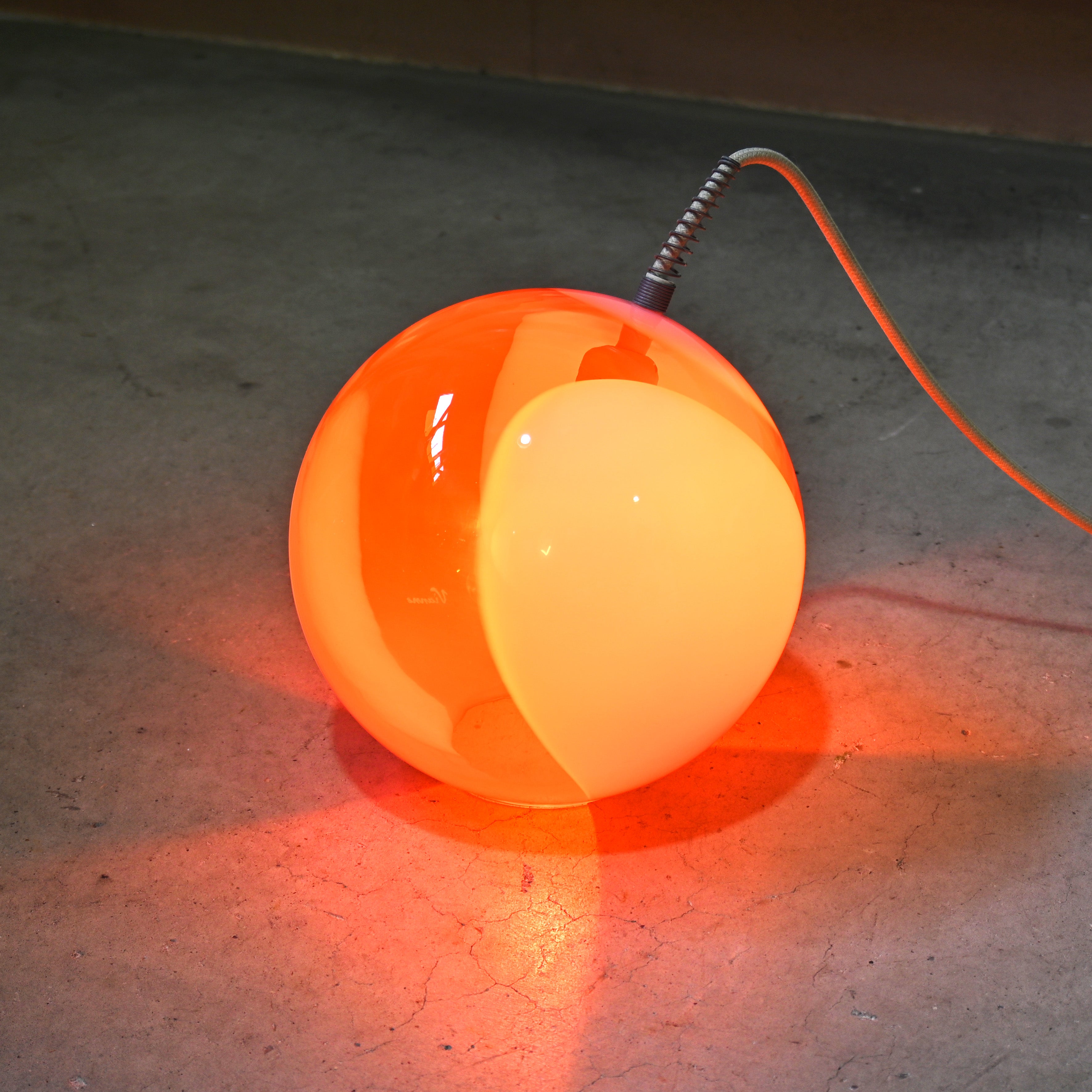 Vianne French vintage Marble glass Ball lamp Spaceage Midcentury style / ヴィアンヌ フランス ヴィンテージ マーブルガラス ボールランプ スペースエイジ ミッドセンチュリー