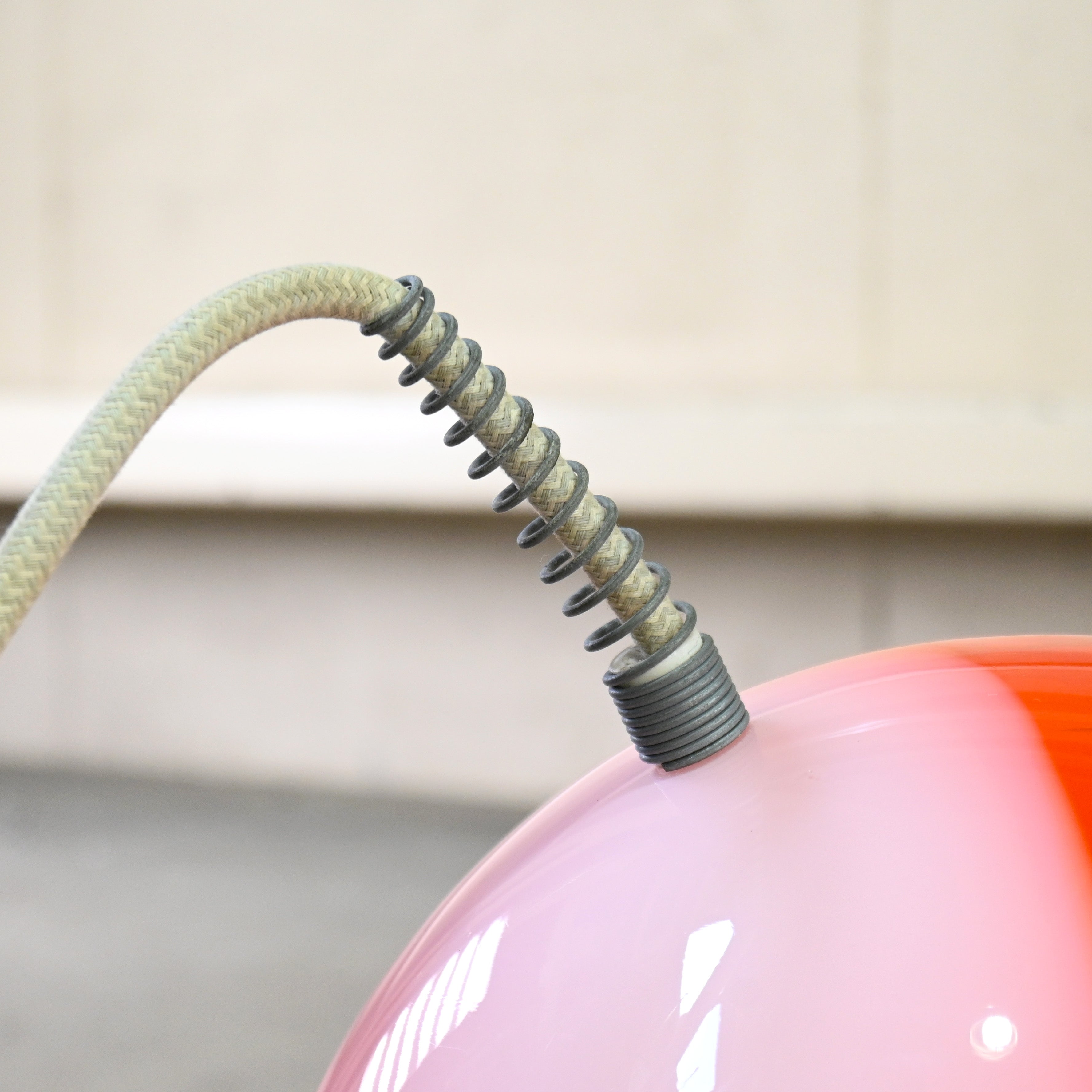 Vianne French vintage Marble glass Ball lamp Spaceage Midcentury style / ヴィアンヌ フランス ヴィンテージ マーブルガラス ボールランプ スペースエイジ ミッドセンチュリー