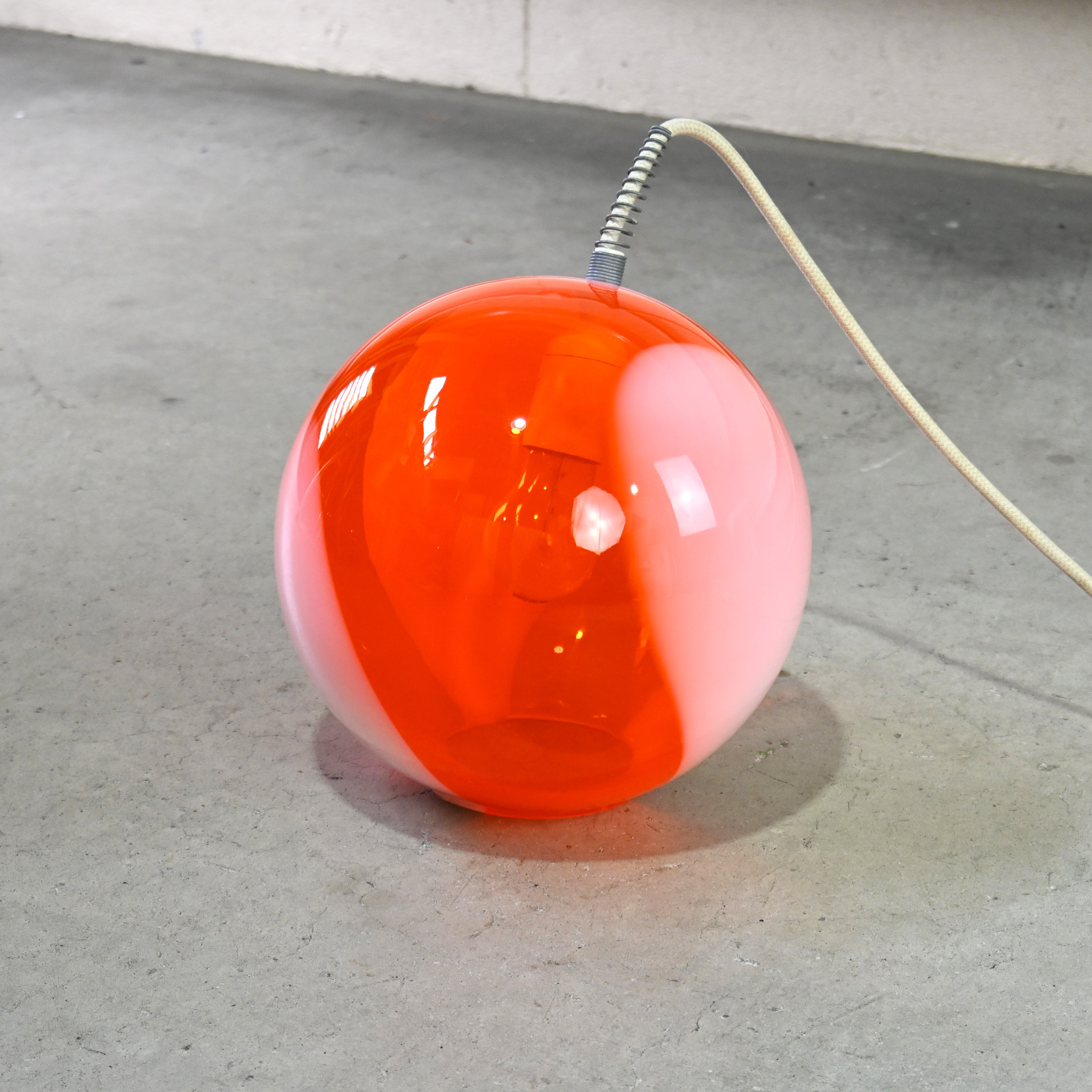 Vianne French vintage Marble glass Ball lamp Spaceage Midcentury style / ヴィアンヌ フランス ヴィンテージ マーブルガラス ボールランプ スペースエイジ ミッドセンチュリー
