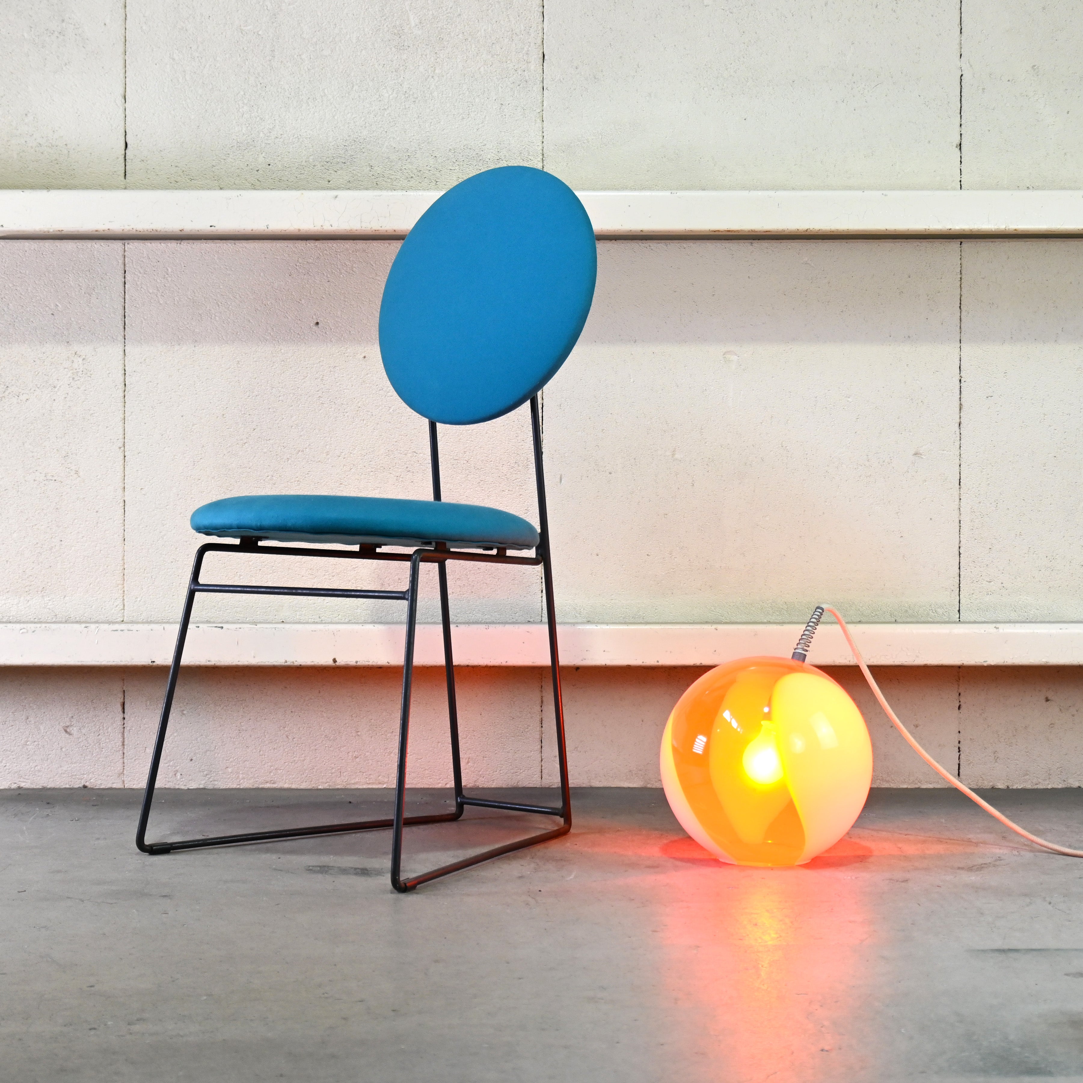 Vianne French vintage Marble glass Ball lamp Spaceage Midcentury style / ヴィアンヌ フランス ヴィンテージ マーブルガラス ボールランプ スペースエイジ ミッドセンチュリー
