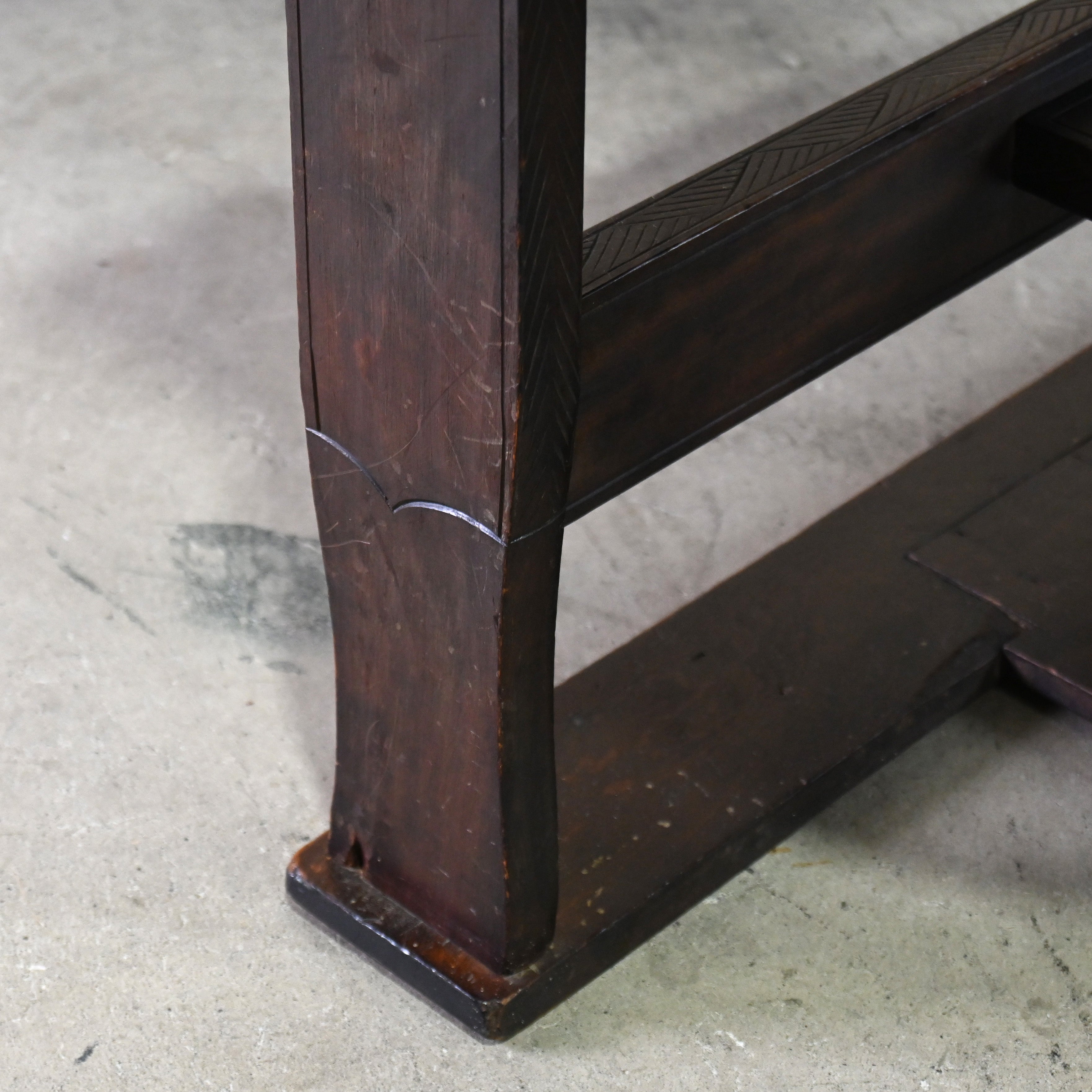 Japanese antique Karuizawa Carving Horseshoe Arm chair chinoiserie / 和製アンティーク 軽井沢彫 馬蹄型 アームチェア 大正浪漫 シノワズリ