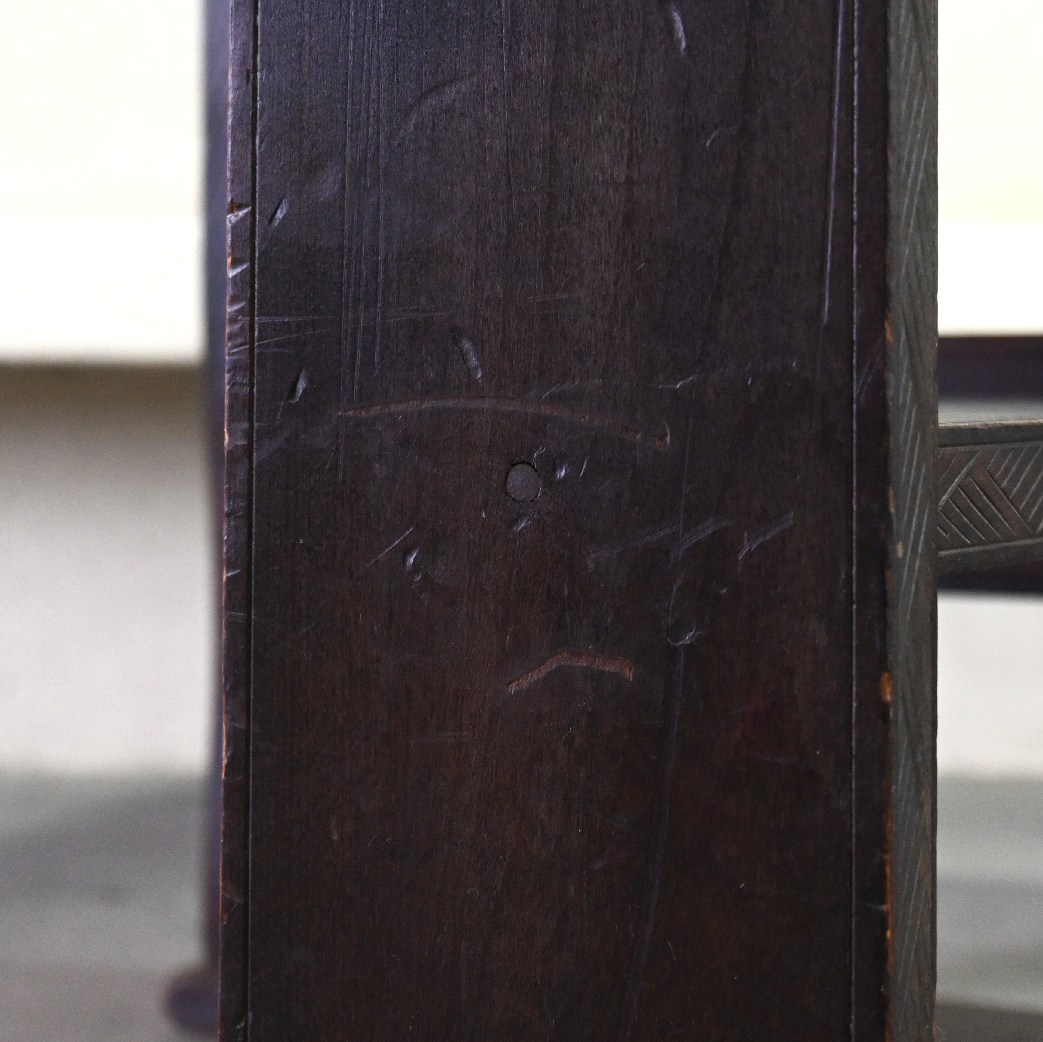 Japanese antique Karuizawa Carving Horseshoe Arm chair chinoiserie / 和製アンティーク 軽井沢彫 馬蹄型 アームチェア 大正浪漫 シノワズリ