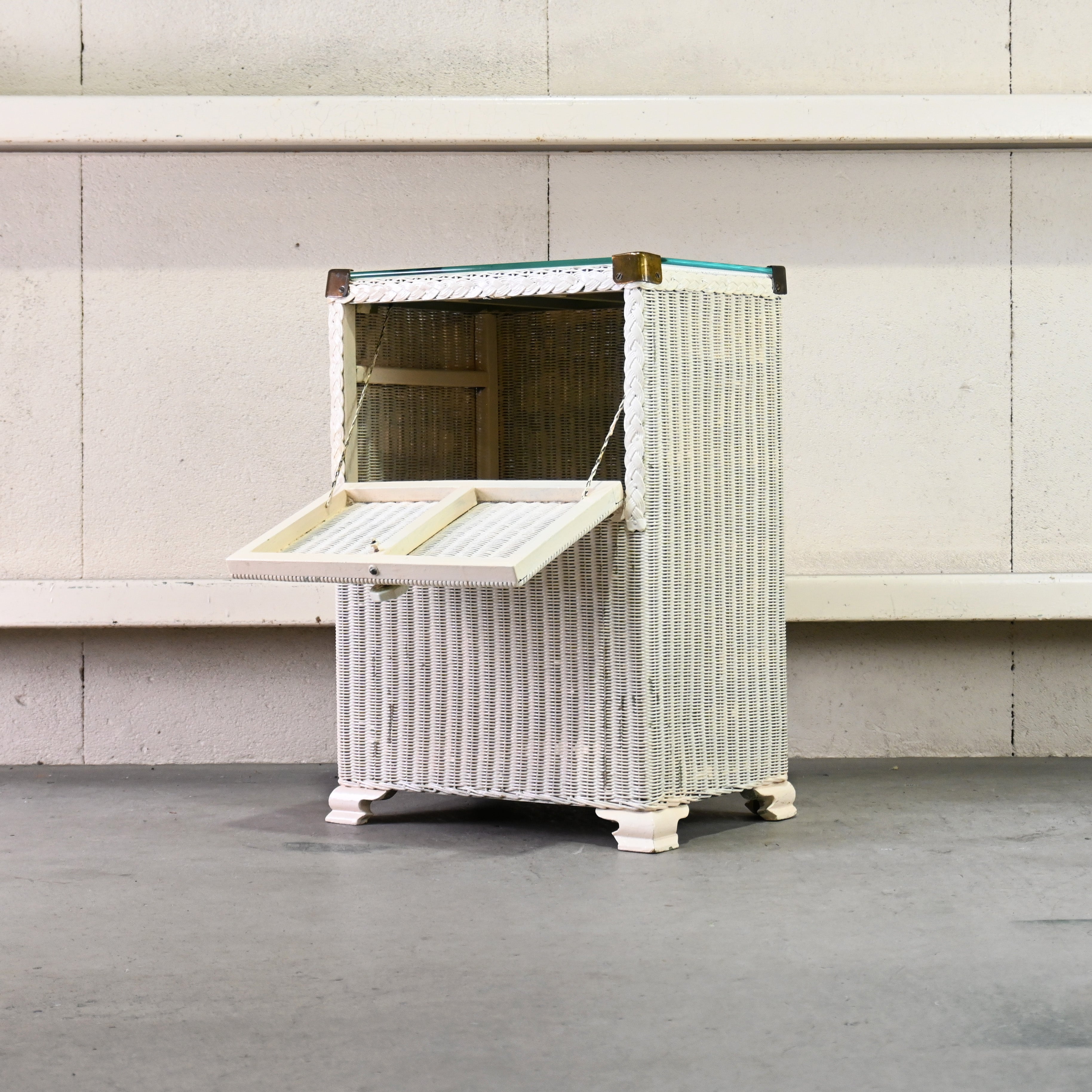 LLOYD LOOM Bed side cabinet Craft paper British antique Shabbychic / ロイドルーム ベッドサイドキャビネット クラフトペーパー イギリンアンティーク シャビーシック