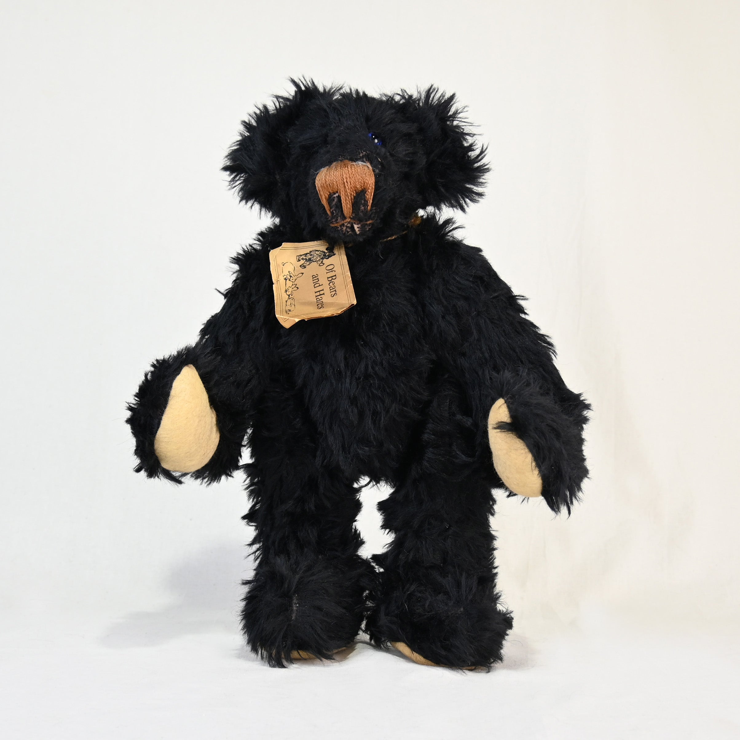 Susan Winston Teddy bear 1991 Vintage Blue eyes Red eyes / スーザン・ウィンストン ブラックテディベア 1991年 青眼 赤眼