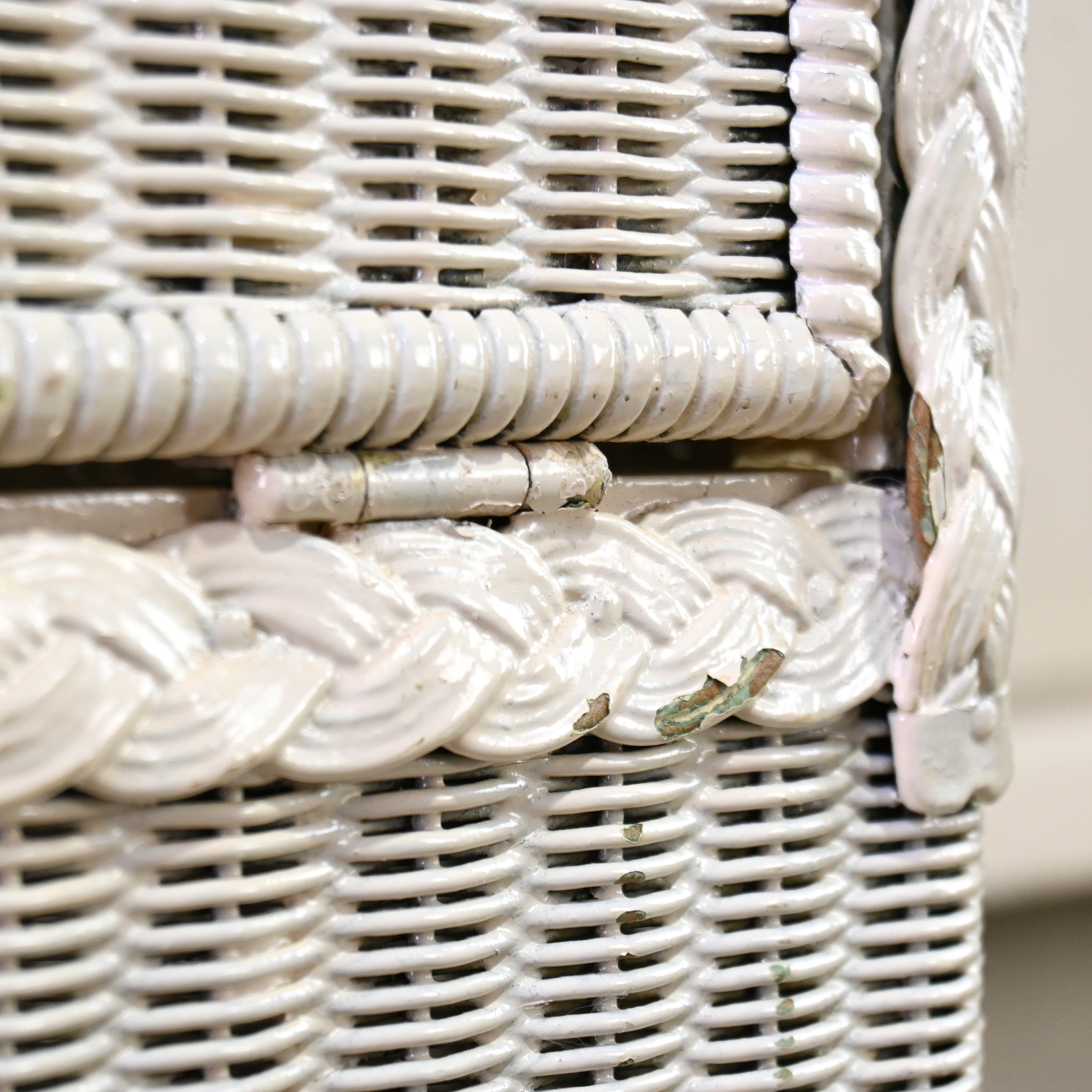 LLOYD LOOM Bed side cabinet Craft paper British antique Shabbychic / ロイドルーム ベッドサイドキャビネット クラフトペーパー イギリンアンティーク シャビーシック