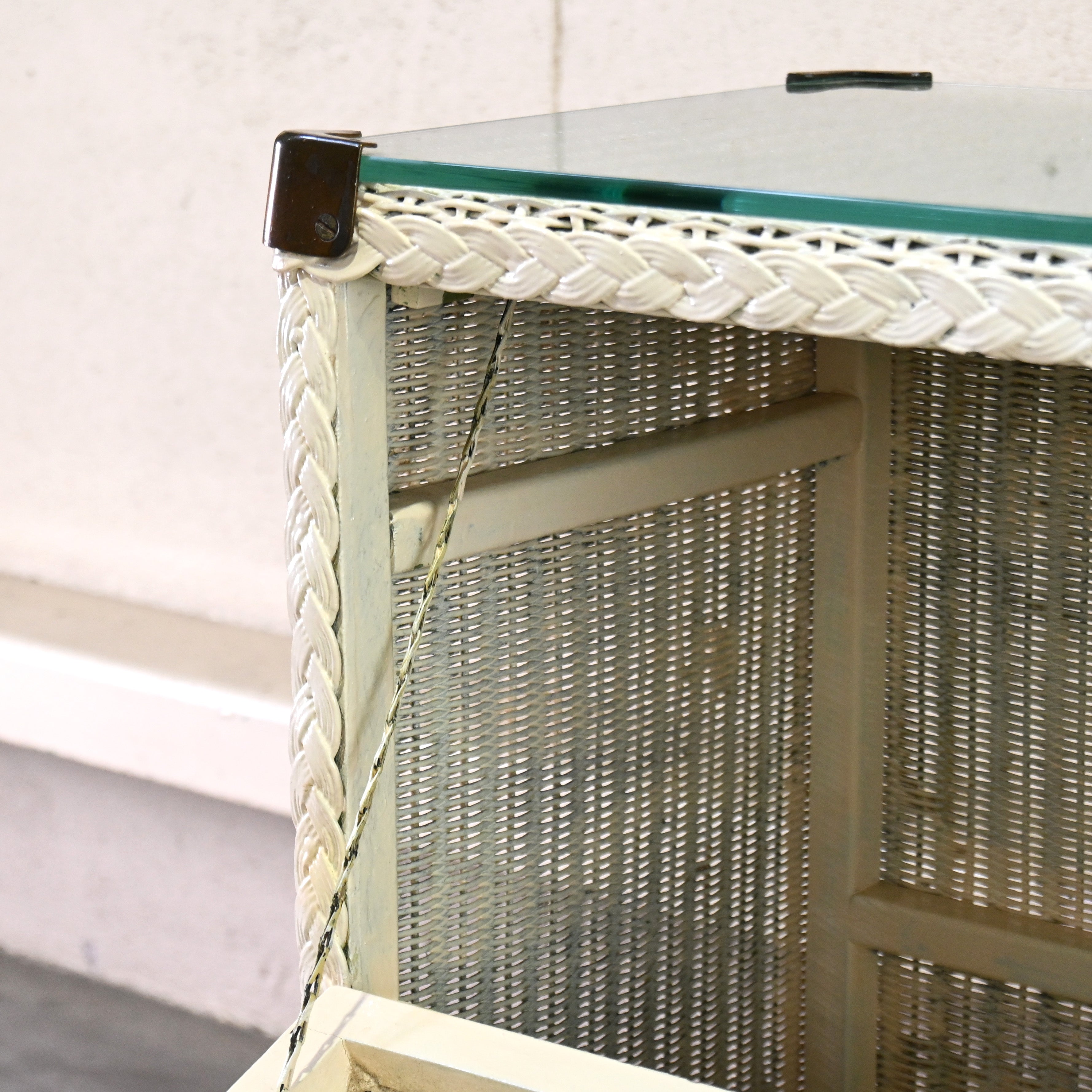 LLOYD LOOM Bed side cabinet Craft paper British antique Shabbychic / ロイドルーム ベッドサイドキャビネット クラフトペーパー イギリンアンティーク シャビーシック