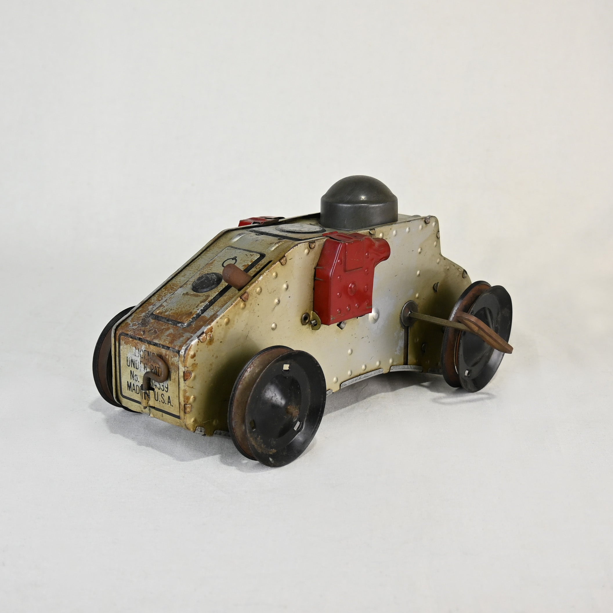 Marx Military Windup Tank Tin Toy 1930's U.S.A Junk / マルクス社 ブリキ戦車 1930年代 アメリカ ジャンク品