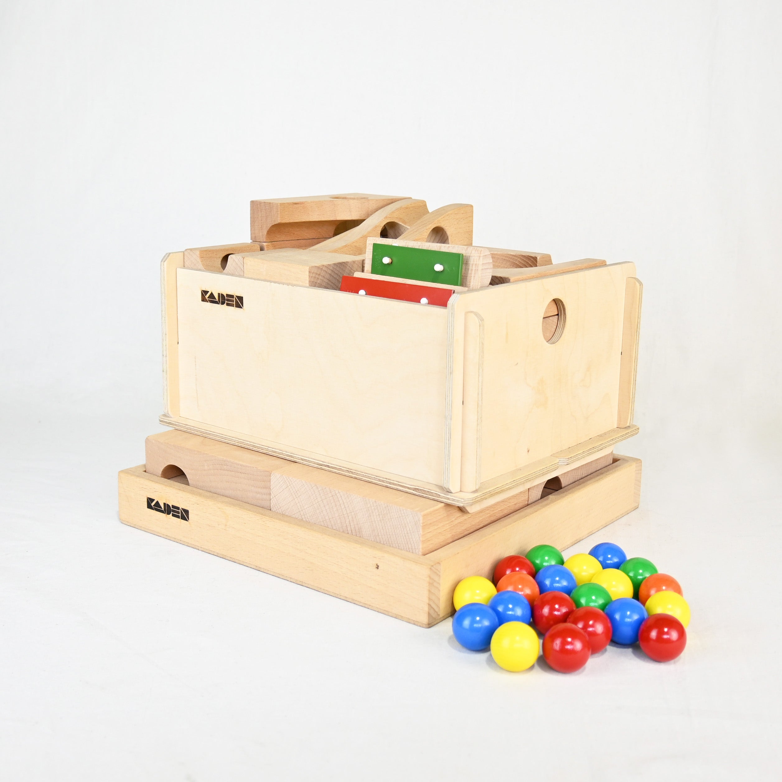 KADEN Kugelbahn Chime Bornelund Wood Kids Educational Toy Germany / カデン社 クーゲルバーン・チャイム 玉転がし積み木セット ボーネルンド ドイツ