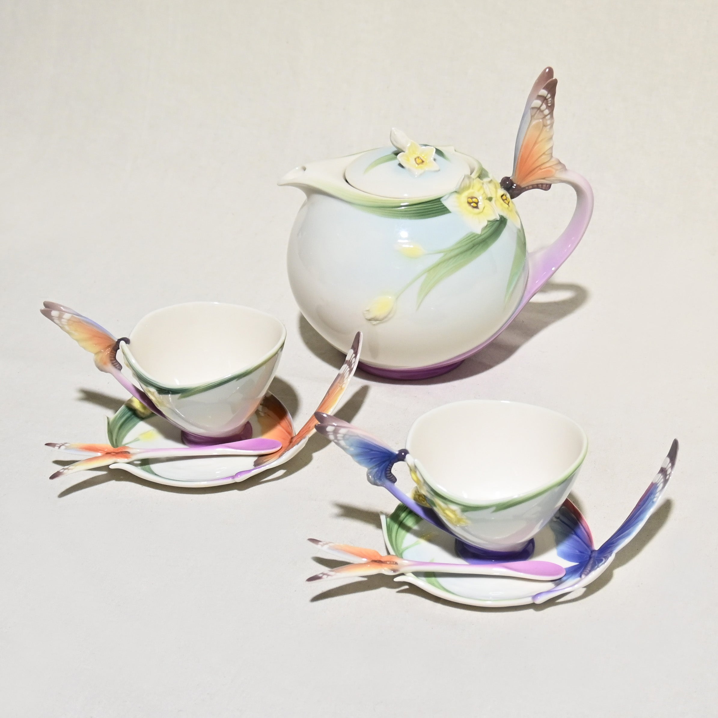 Franz Collection Papillon Butterfly Teapot Taiwan / フランツ 蝶舞 陶磁器 ティーポット 台湾