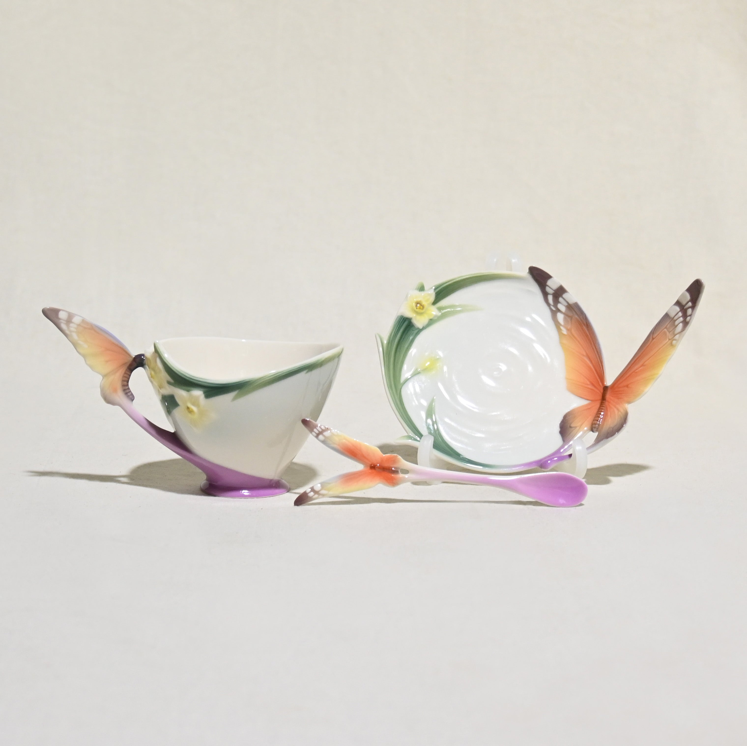 Franz Collection Papillon Butterfly Cup Saucer & Spoon Taiwan / フランツ 蝶舞 カップアンドソーサー＋ティースプーン 台湾