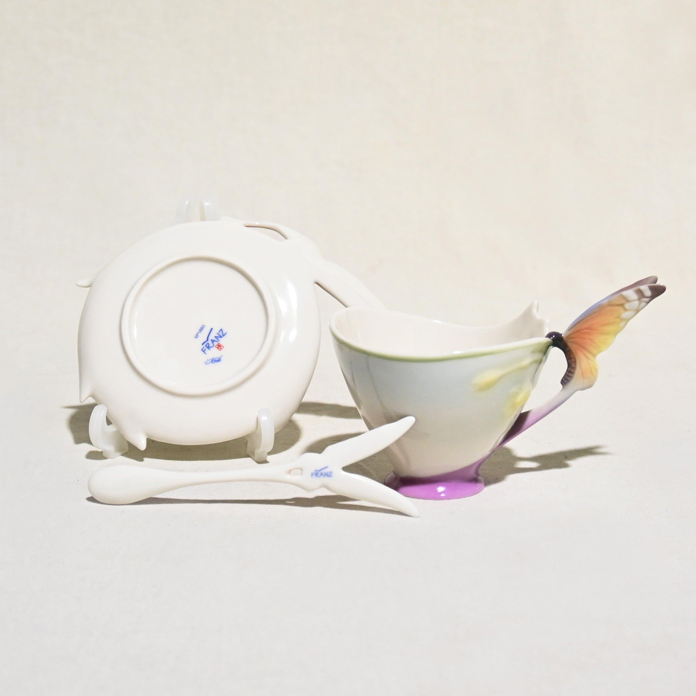 Franz Collection Papillon Butterfly Cup Saucer & Spoon Taiwan / フランツ 蝶舞 カップアンドソーサー＋ティースプーン 台湾