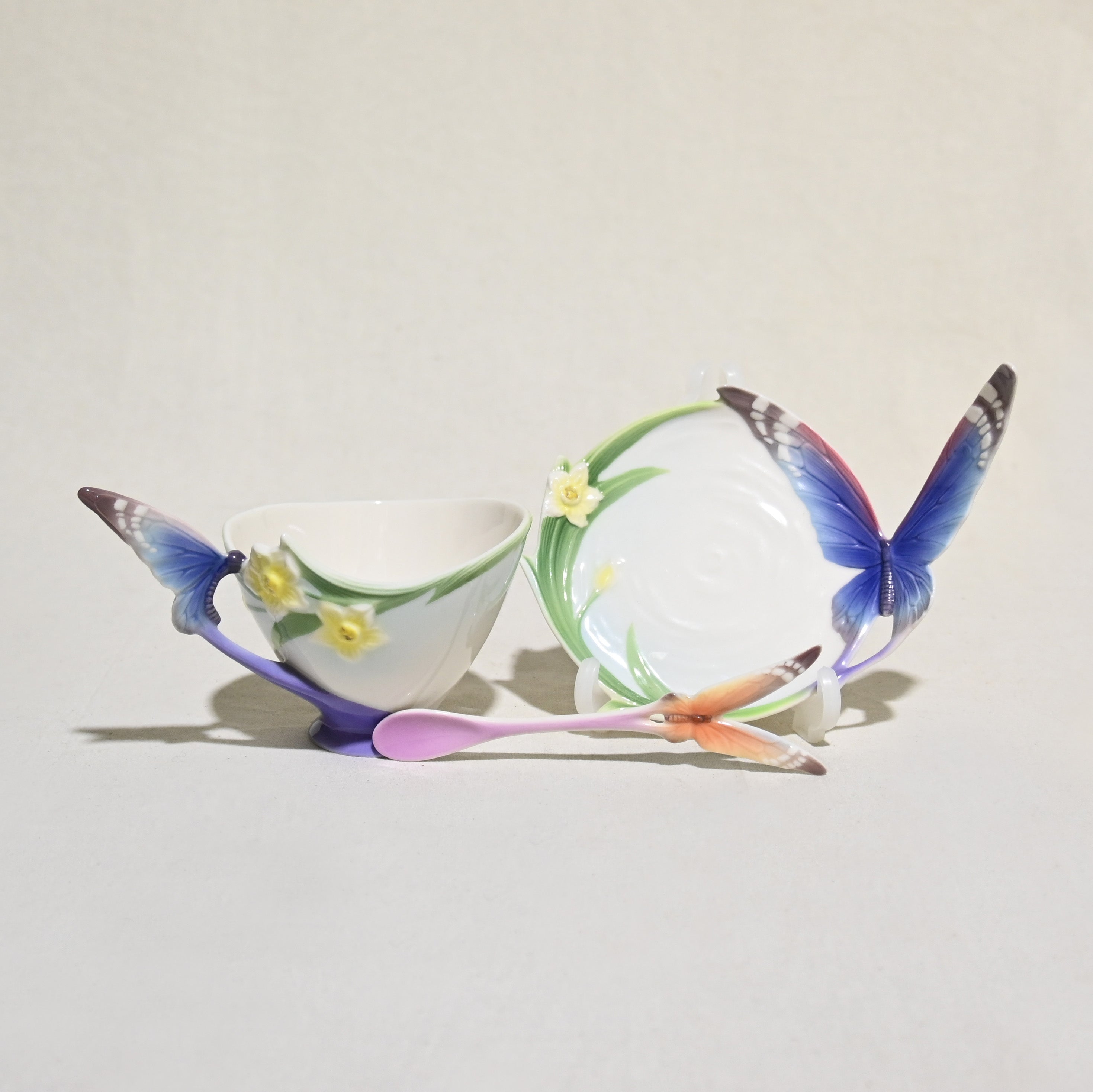 Franz Collection Papillon Butterfly Cup Saucer & Spoon Taiwan / フランツ 蝶舞 カップアンドソーサー＋ティースプーン 台湾