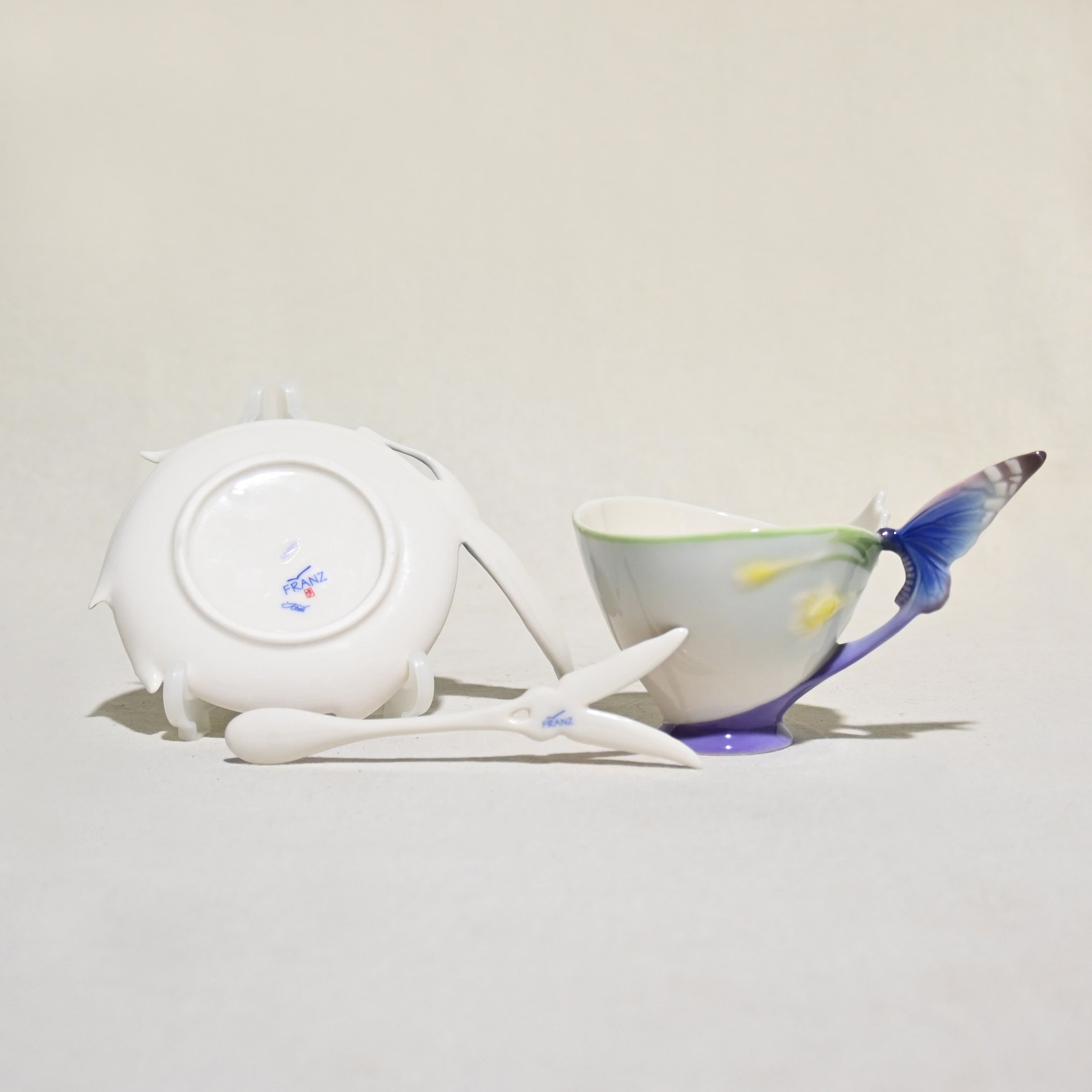 Franz Collection Papillon Butterfly Cup Saucer & Spoon Taiwan / フランツ 蝶舞 カップアンドソーサー＋ティースプーン 台湾