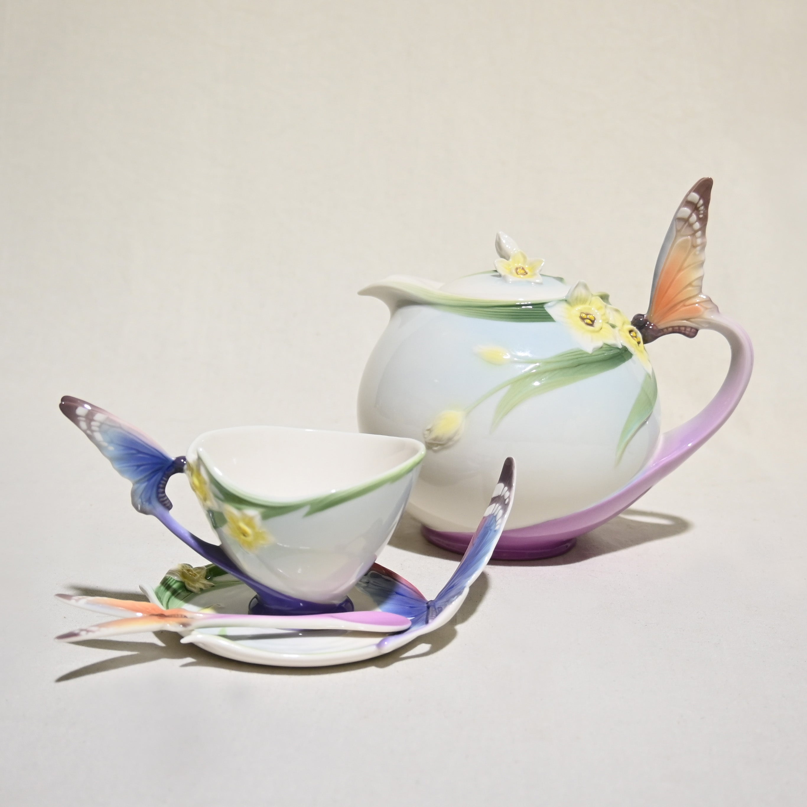 Franz Collection Papillon Butterfly Cup Saucer & Spoon Taiwan / フランツ 蝶舞 カップアンドソーサー＋ティースプーン 台湾