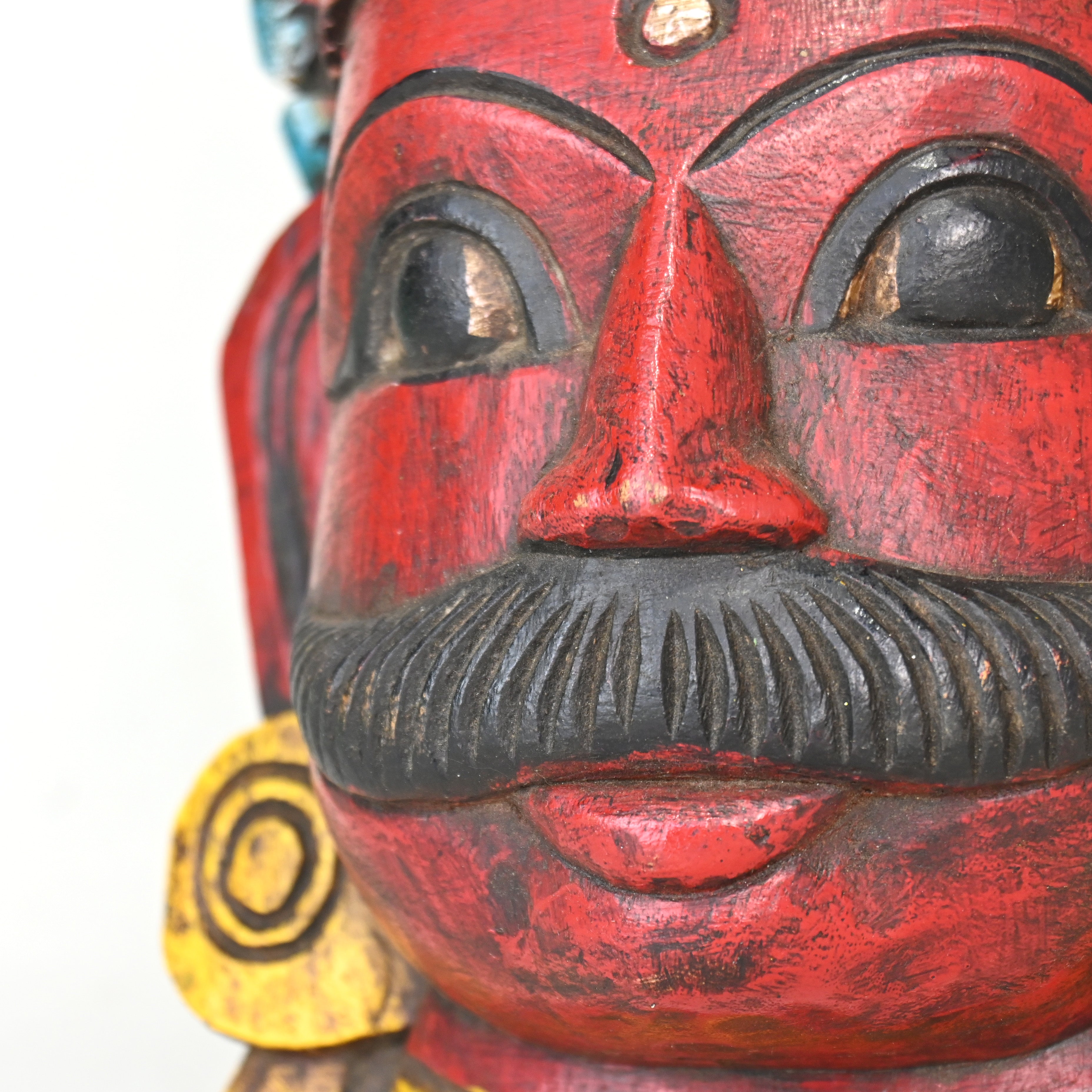 Shiva india Wood carving mask Ornament Handmade Asian style / シヴァ神 インド 木彫 マスク オーナメント ハンドメイド アジアンスタイル