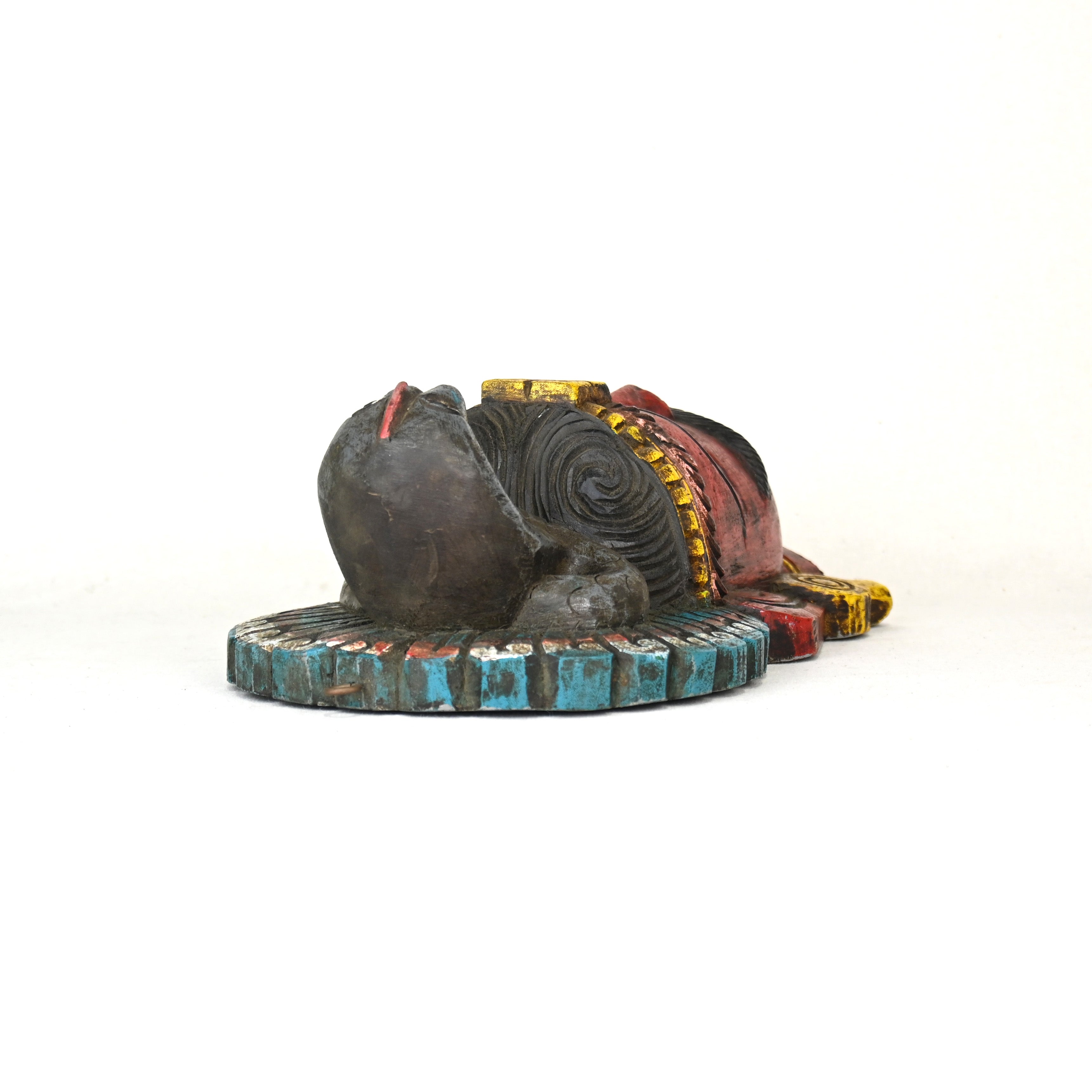 Shiva india Wood carving mask Ornament Handmade Asian style / シヴァ神 インド 木彫 マスク オーナメント ハンドメイド アジアンスタイル