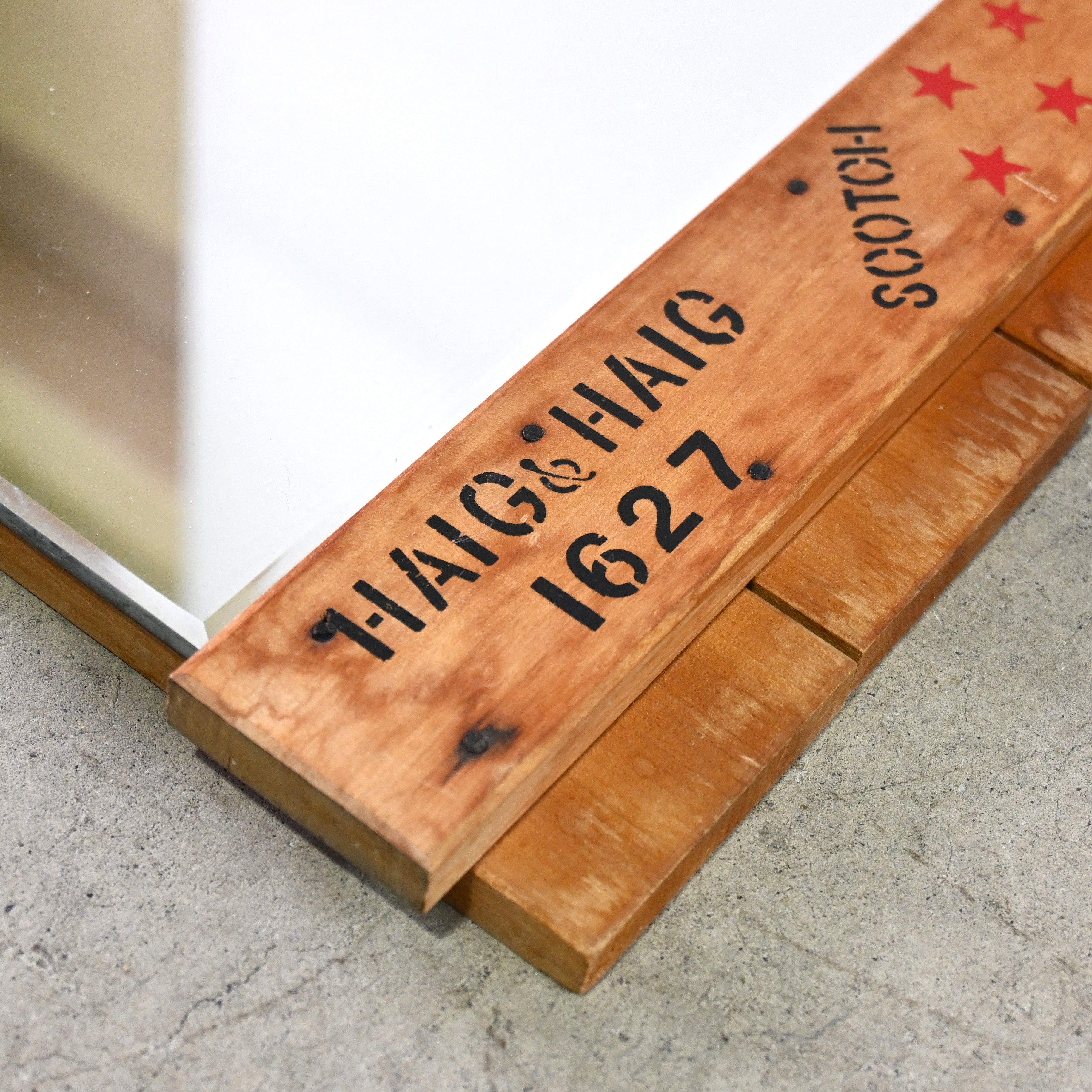 Haig Five star Scotch whisky Remake Wall mirror Scotland vintage / ヘイグ ファイブスター スコッチウイスキー リメイク ウォールミラー スコットランド ヴィンテージ