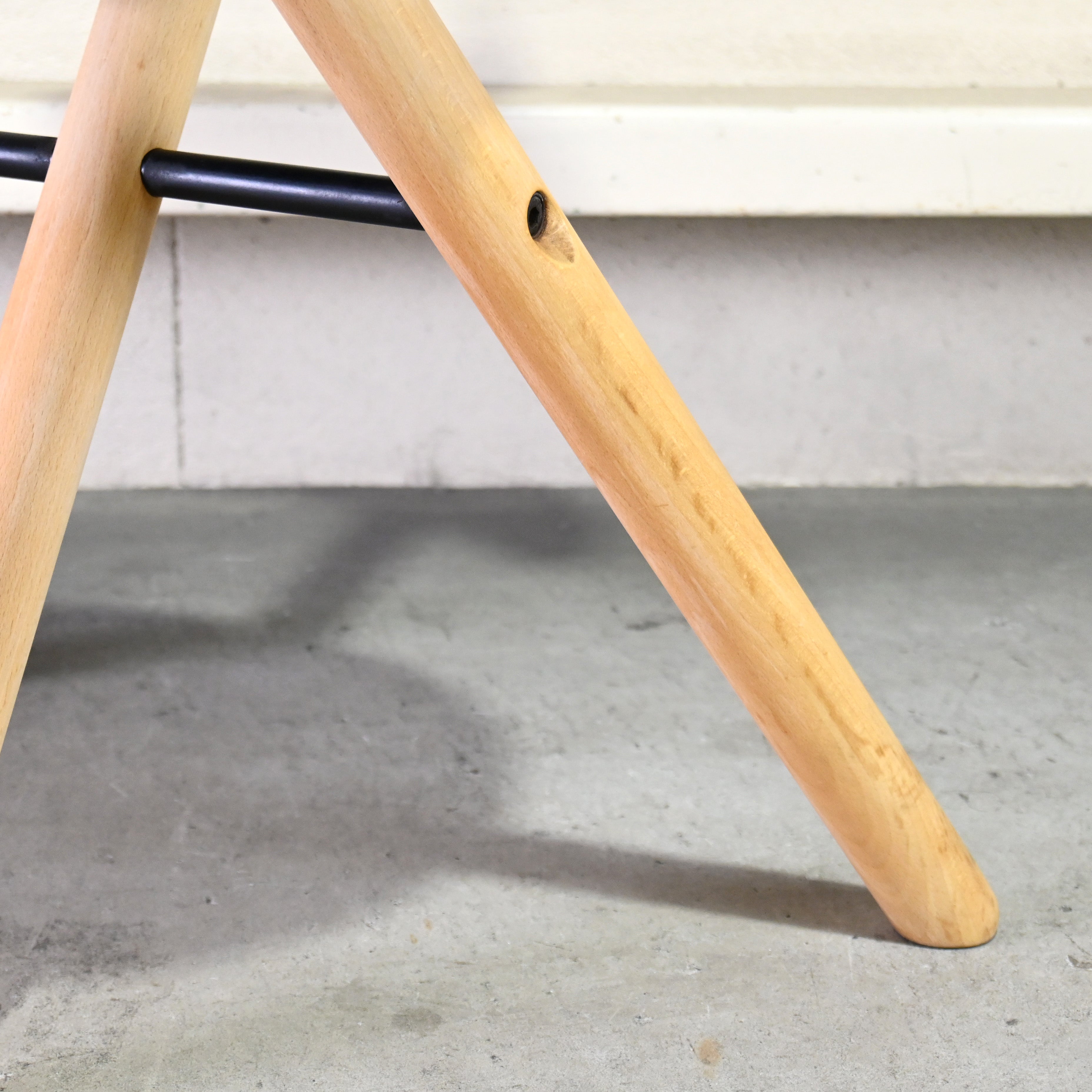 Calligaris Folding stool Remake PVC Leather Beech wood 1990's Italian modern design / カリガリス フォールディングスツール リメイク PVCレザー ビーチ材 1990年代 イタリアンモダンデザイン