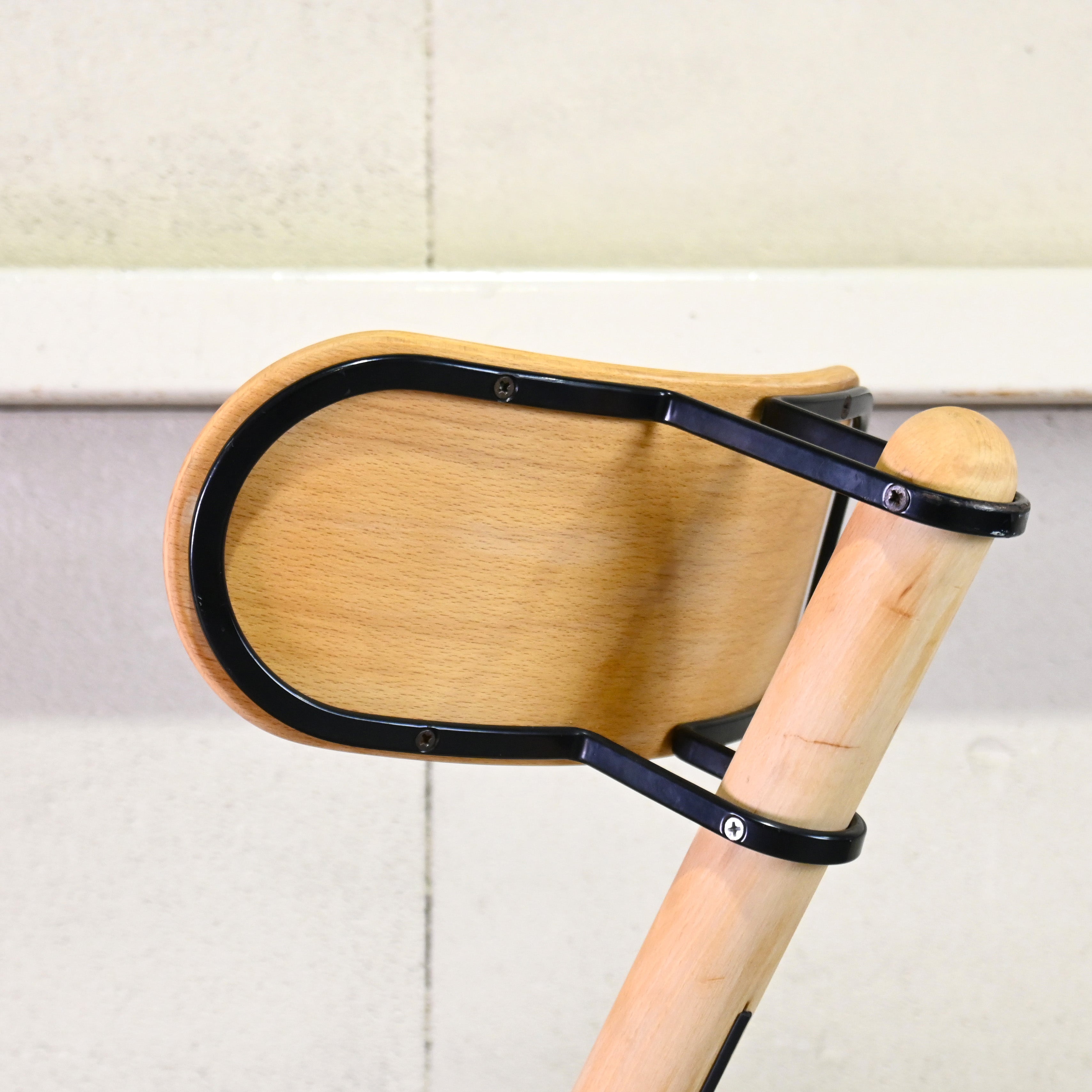 Calligaris Folding stool Remake PVC Leather Beech wood 1990's Italian modern design / カリガリス フォールディングスツール リメイク PVCレザー ビーチ材 1990年代 イタリアンモダンデザイン