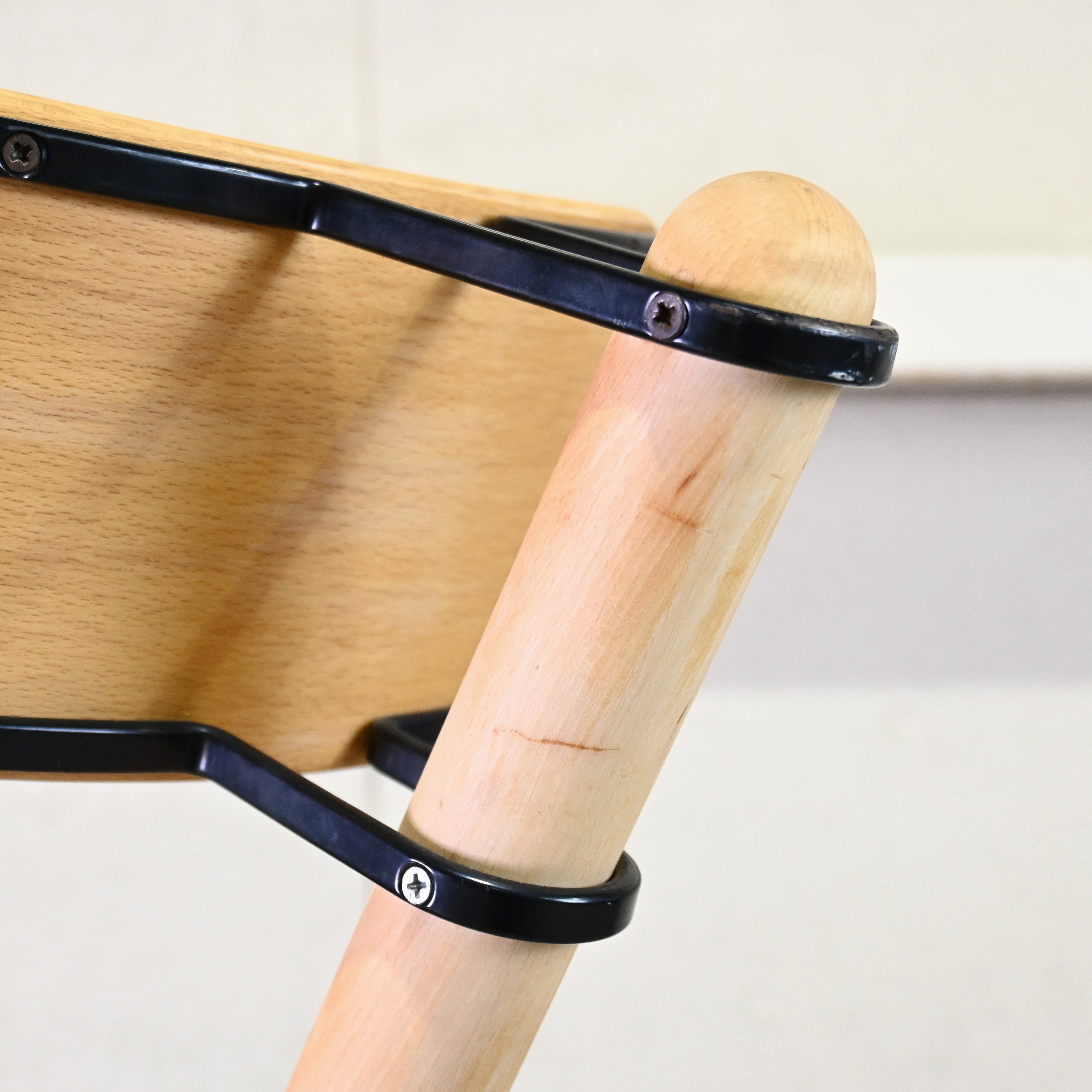 Calligaris Folding stool Remake PVC Leather Beech wood 1990's Italian modern design / カリガリス フォールディングスツール リメイク PVCレザー ビーチ材 1990年代 イタリアンモダンデザイン