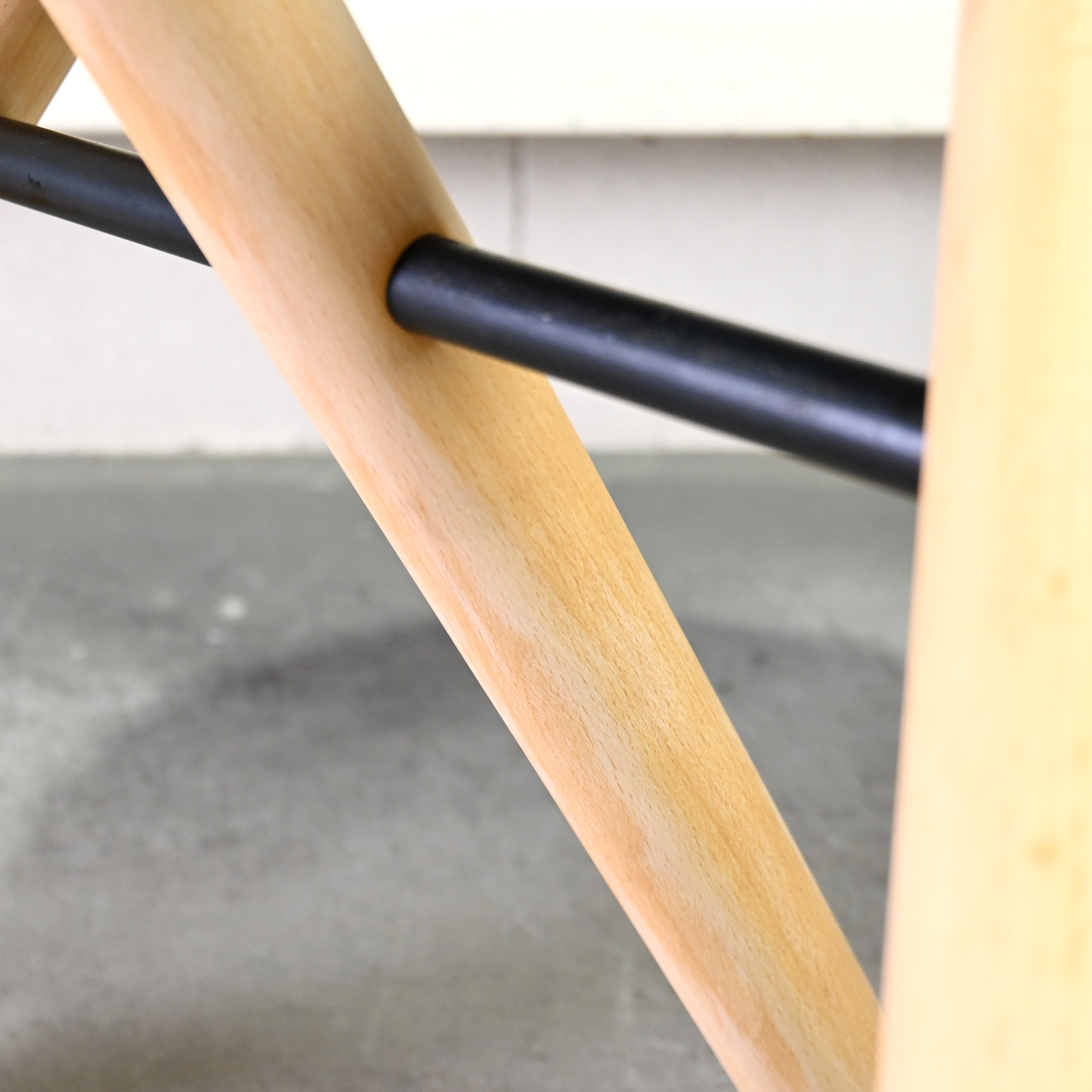 Calligaris Folding stool Remake PVC Leather Beech wood 1990's Italian modern design / カリガリス フォールディングスツール リメイク PVCレザー ビーチ材 1990年代 イタリアンモダンデザイン