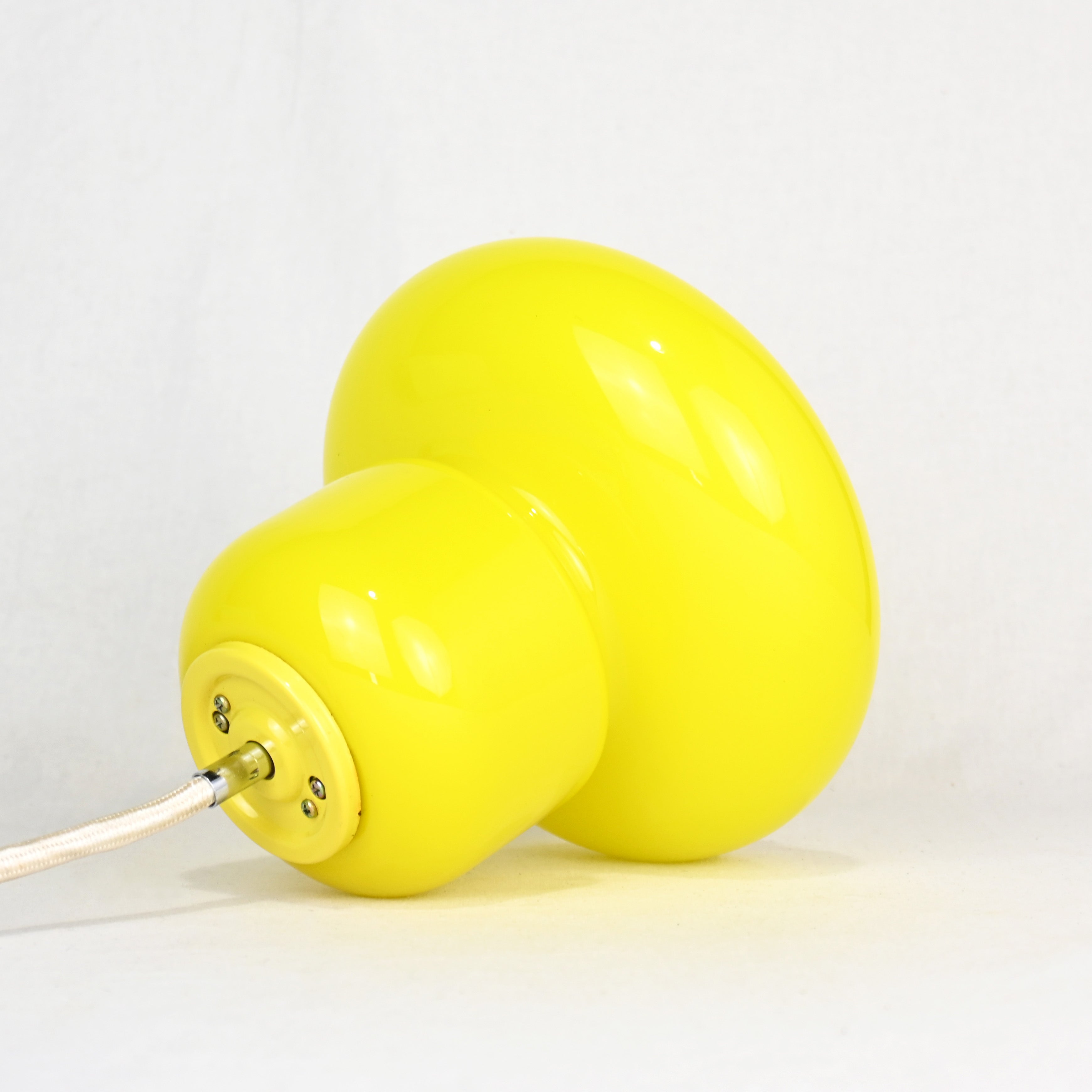 National Glass shade Pendant light Yellow 1970's Japan vintage Scandinavian design / ナショナル ガラスシェード ペンダントライト イエロー 1970年代 ジャパンヴィンテージ 北欧デザイン