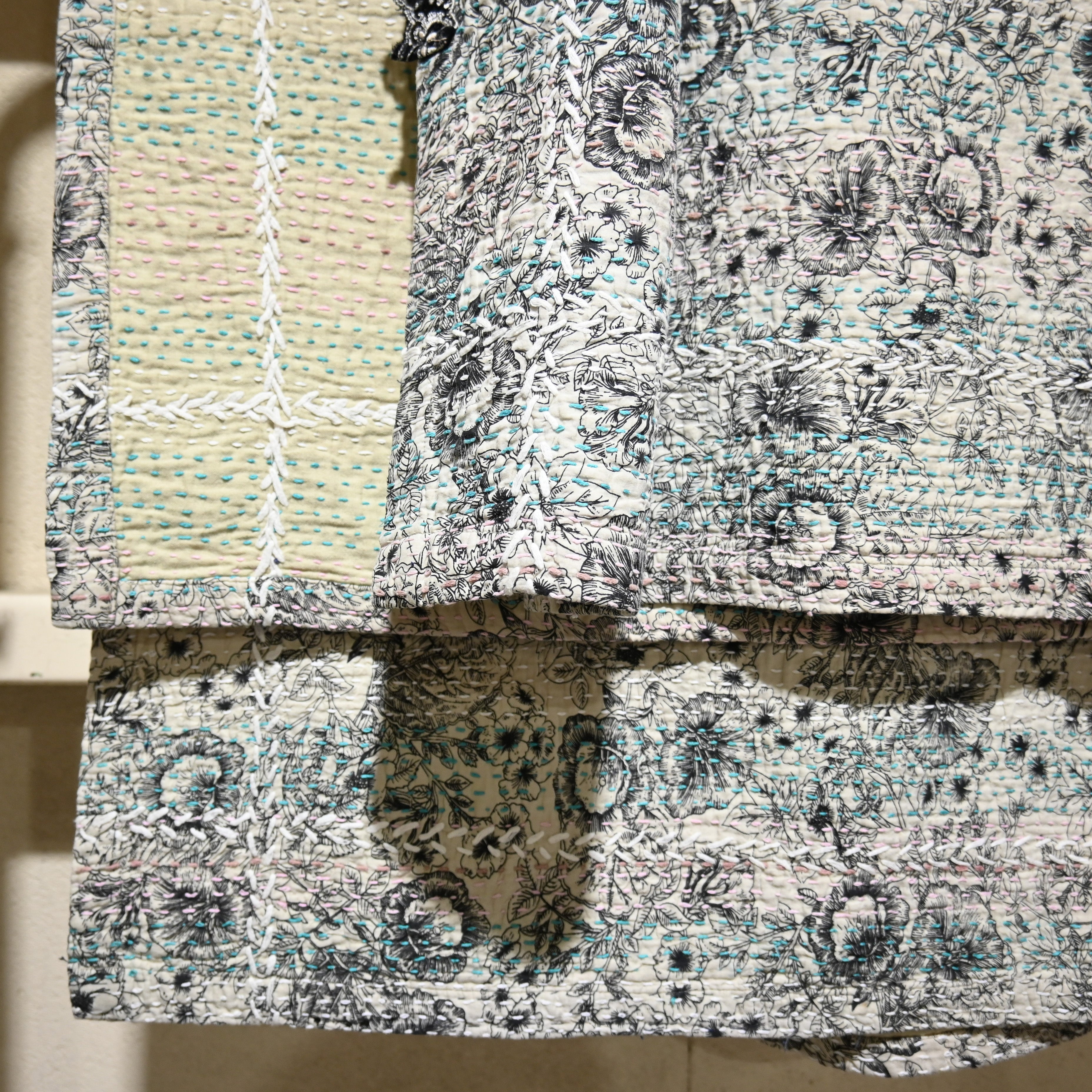 En fil d'Indienne Multi quilt cover French fabric / オンフィルダンディエンヌ マルチ キルト カバー フランス ファブリック