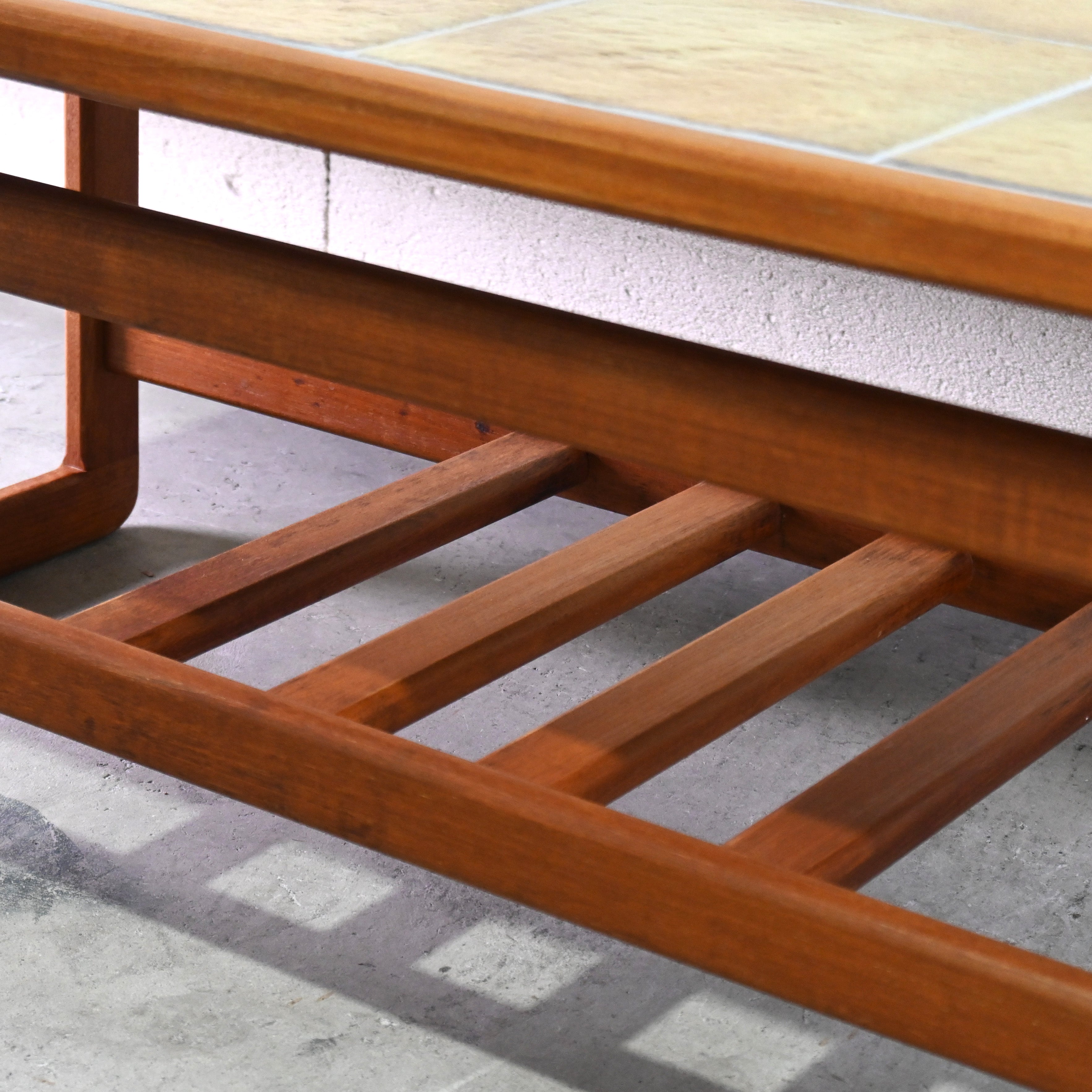 AnBerCraft Teak wood × Ceramic tile Coffee table Remake British vintage Scandinavian design / アンバークラフト チーク材 × セラミックタイル コーヒーテーブル リメイク イギリスヴィンテージ 北欧デザイン