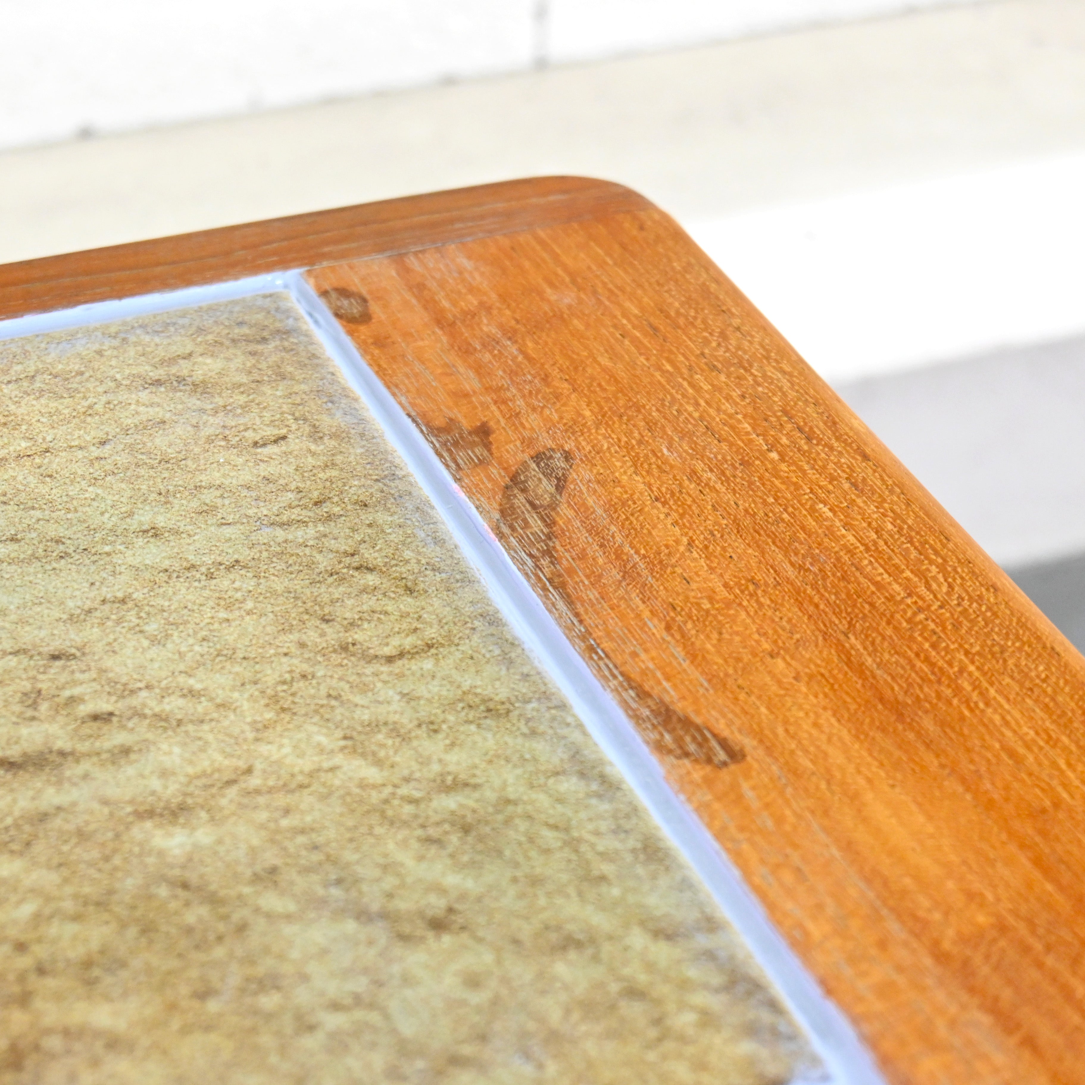 AnBerCraft Teak wood × Ceramic tile Coffee table Remake British vintage Scandinavian design / アンバークラフト チーク材 × セラミックタイル コーヒーテーブル リメイク イギリスヴィンテージ 北欧デザイン