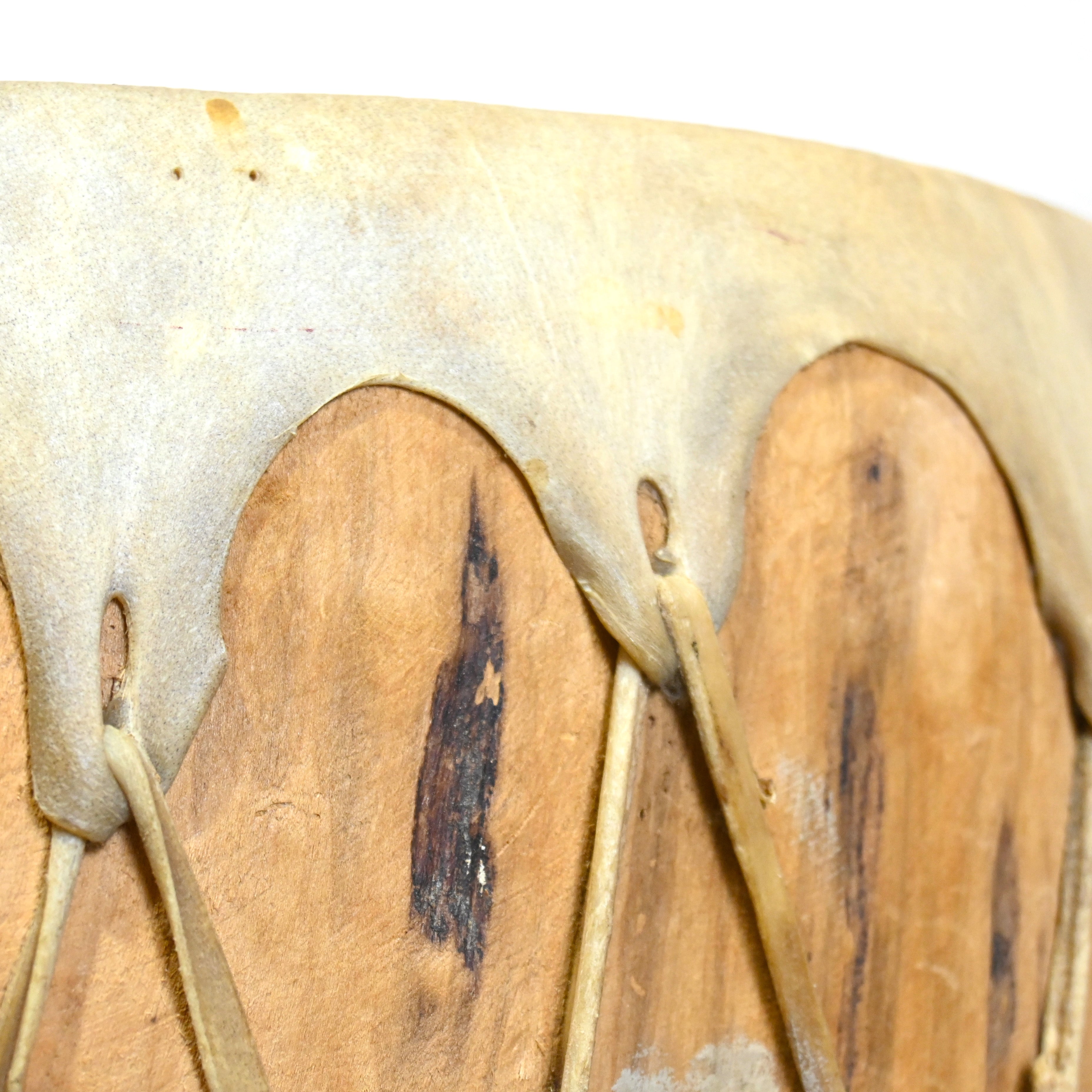 Native American Indian Log drum Stool Fork art / ネイティブアメリカン インディアンログドラム スツール フォークアート