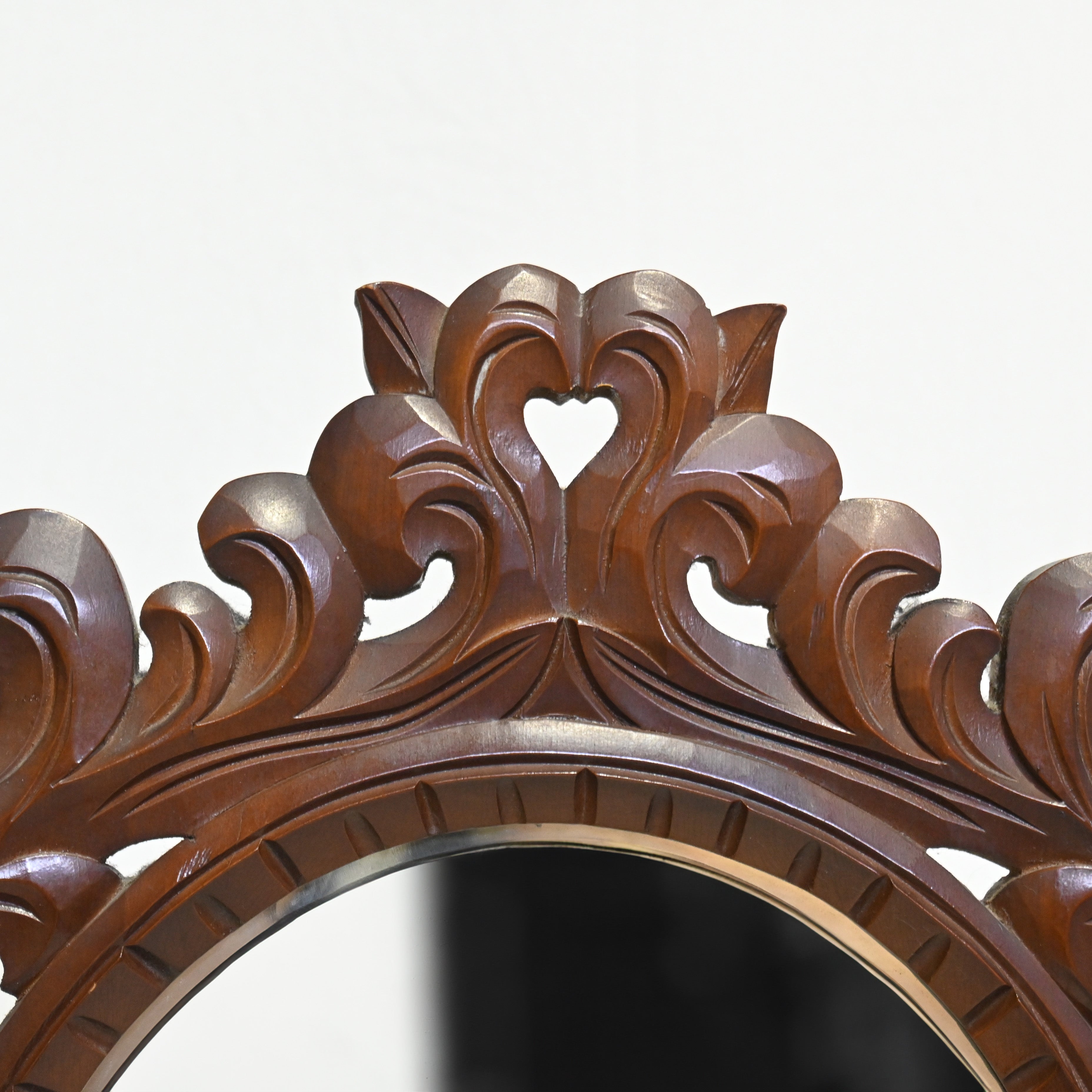 Carved wood rame Wall mirror Vintage / 木彫りフレーム ウォールミラー 壁掛け鏡 ヴィンテージ