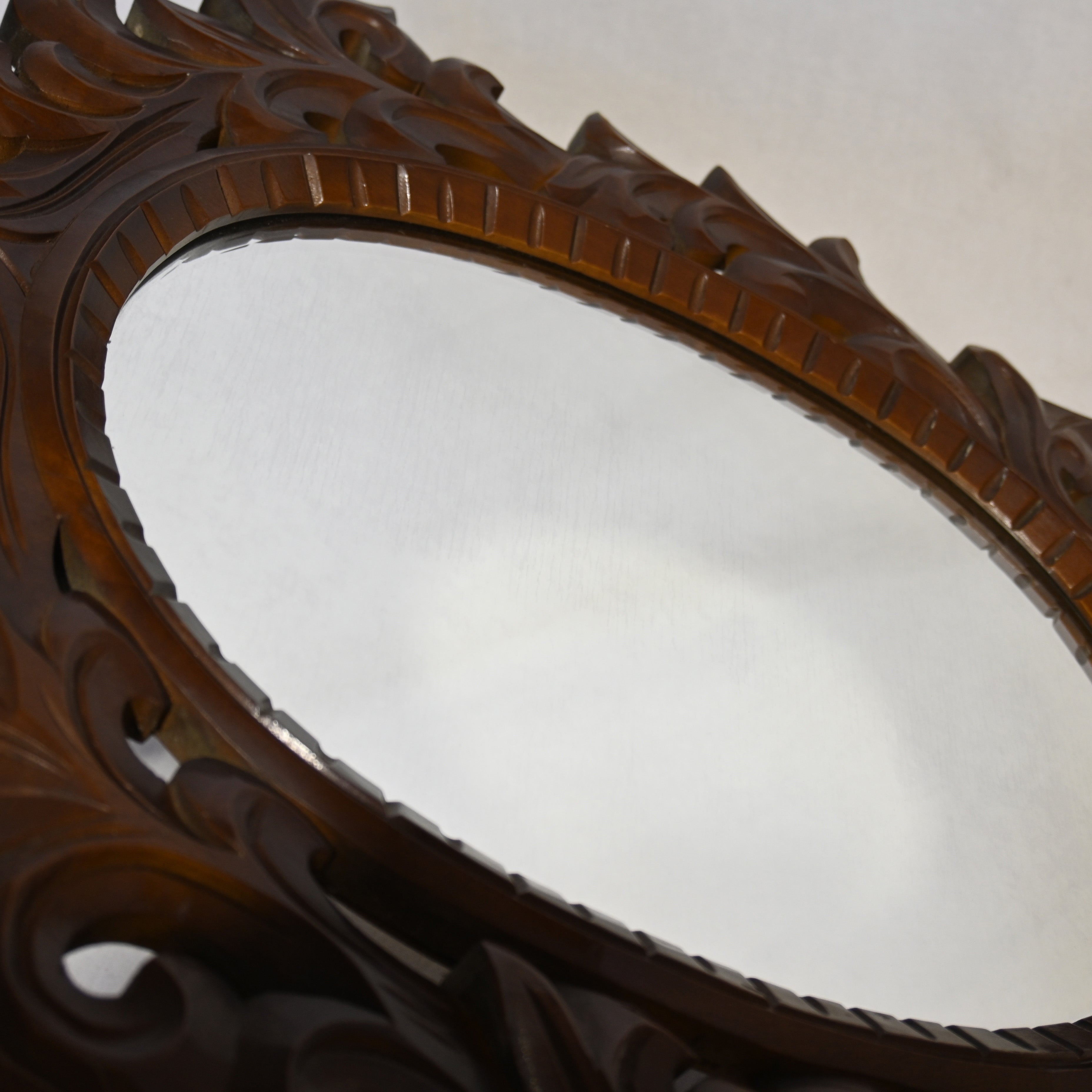 Carved wood rame Wall mirror Vintage / 木彫りフレーム ウォールミラー 壁掛け鏡 ヴィンテージ
