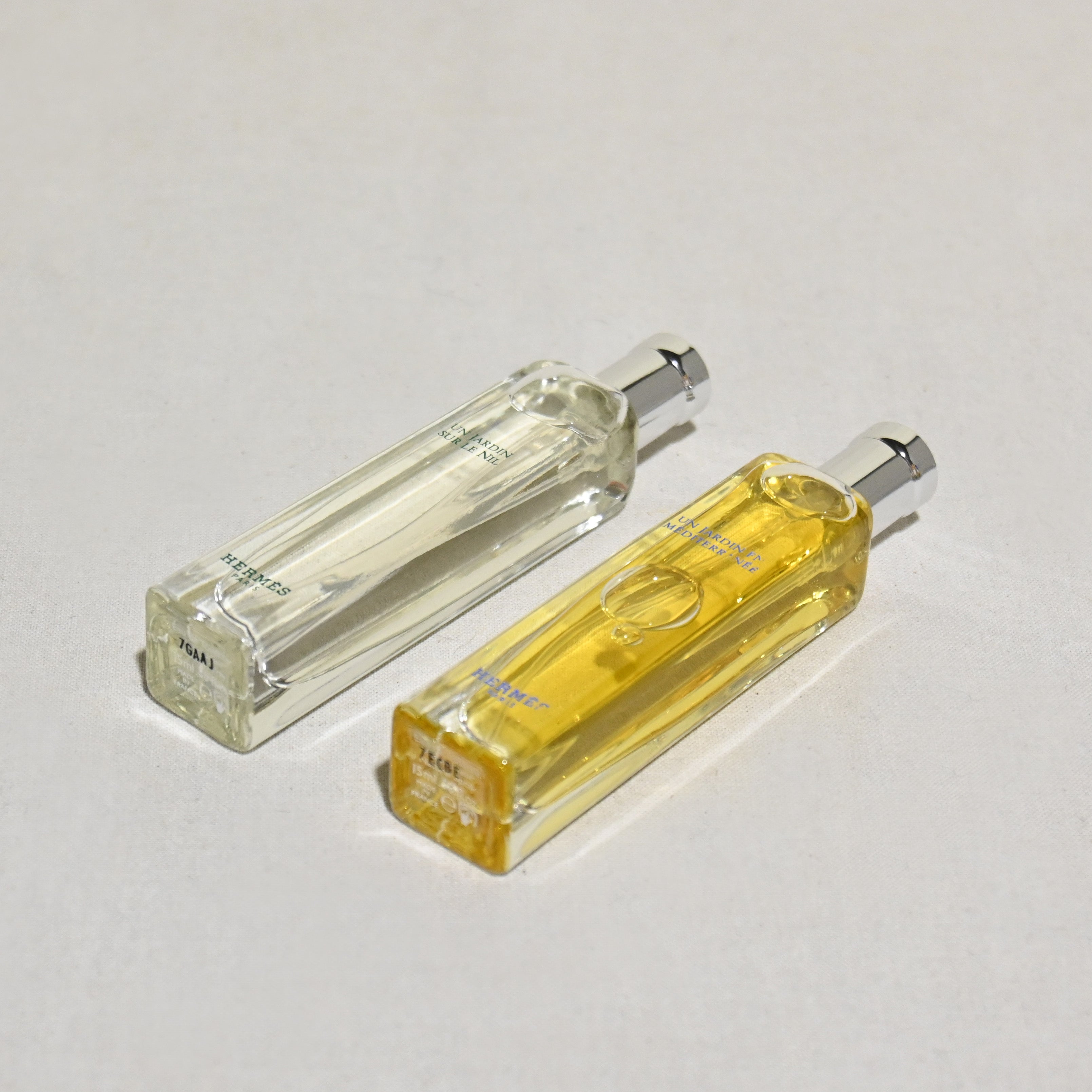 HERMES Eau de Toilette UN JARDIN SUR LE NIL, UN JARDIN EN MEDITERRANEE 15ml set / エルメス 香水 ナイルの庭 地中海の庭 ２本セット