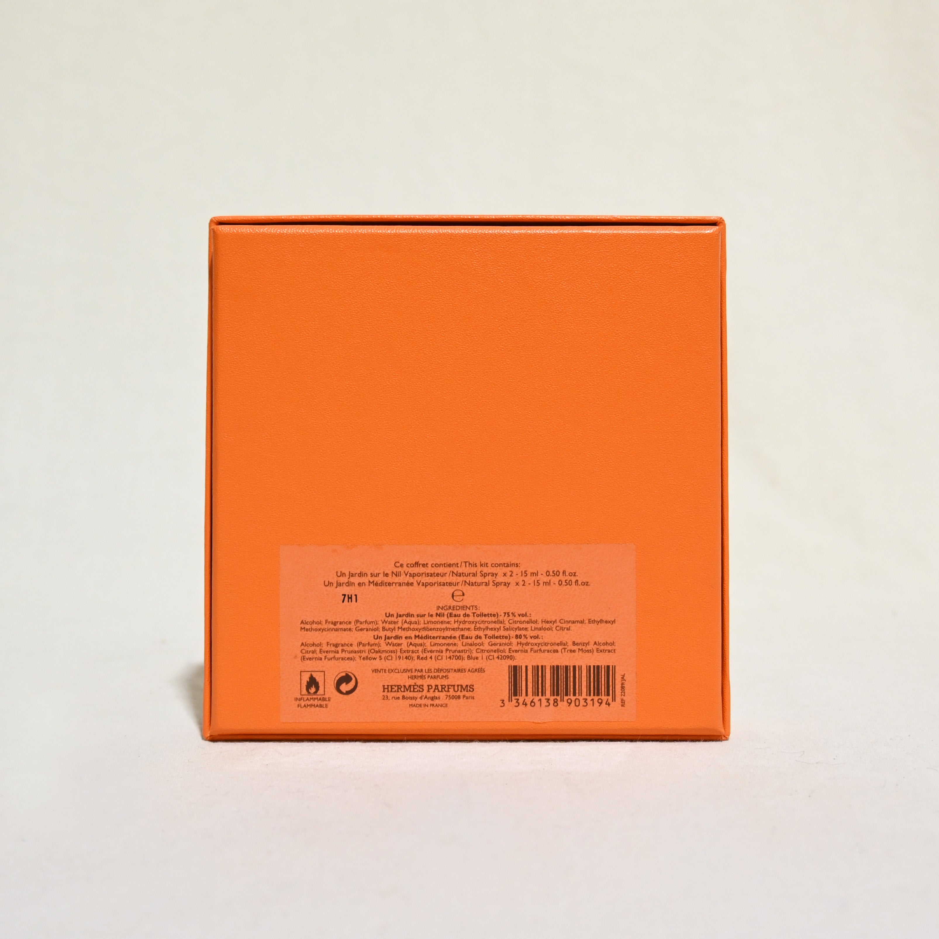 HERMES Eau de Toilette UN JARDIN SUR LE NIL, UN JARDIN EN MEDITERRANEE 15ml set / エルメス 香水 ナイルの庭 地中海の庭 ２本セット