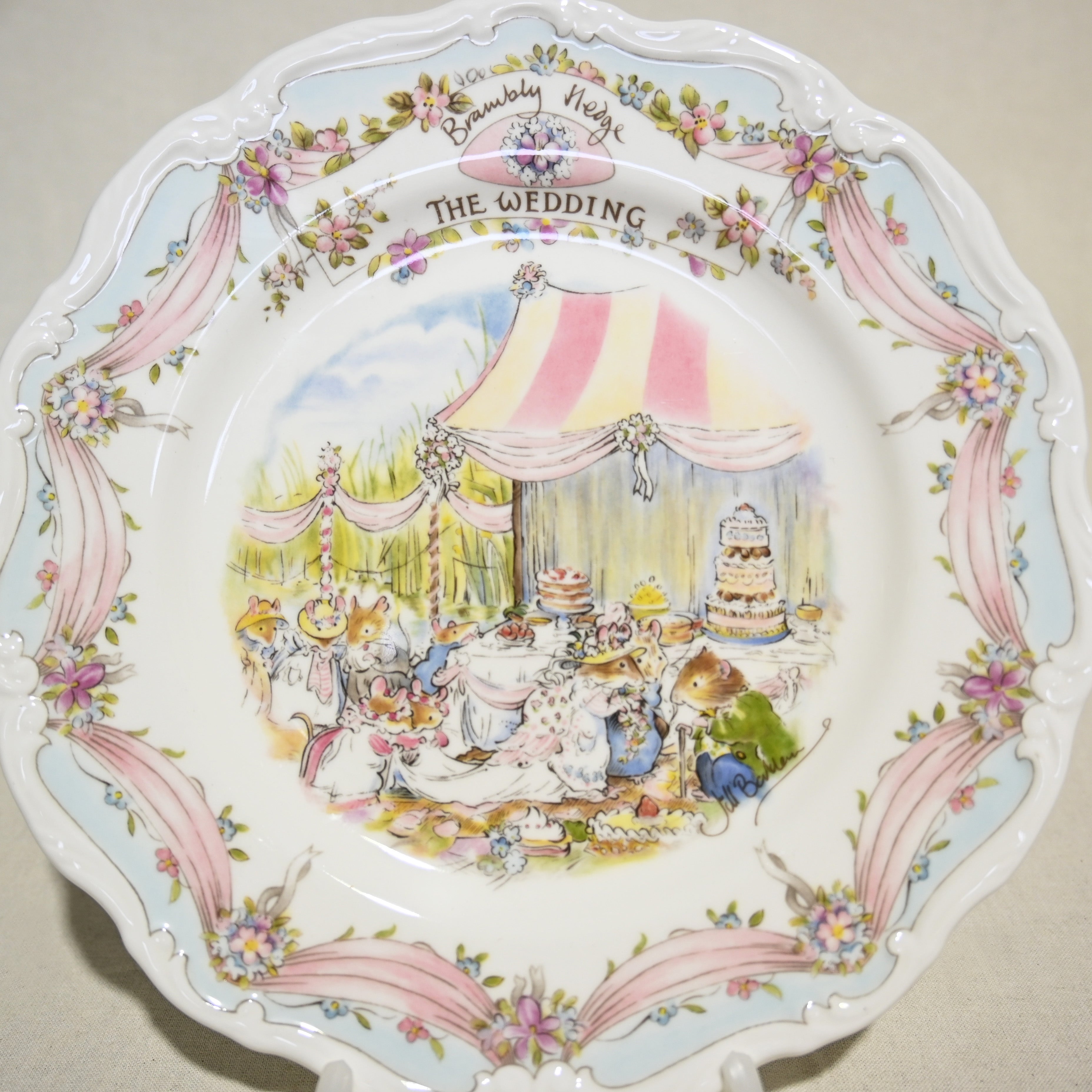 Royal Doulton THE BRAMBLY HEDGE THE WEDDING UK Vintage / ロイヤルドルトン ブランブリーヘッジ ウェディング ケーキプレート イギリスヴィンテージ