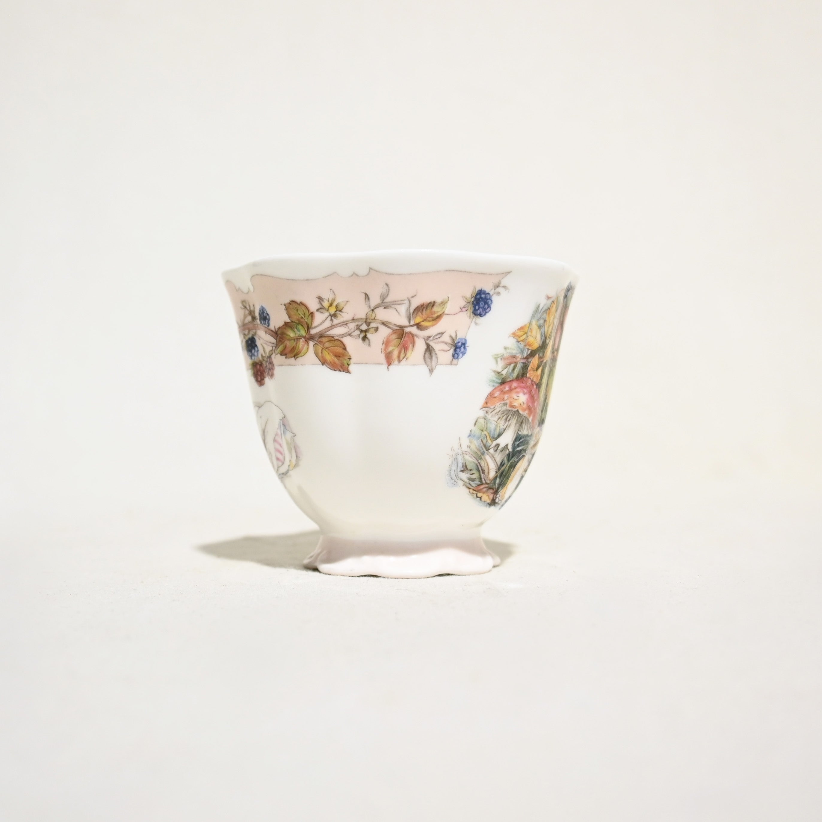 Royal Doulton THE BRAMBLY HEDGE Autumn 3-piece set UK Vintage / ロイヤルドルトン ブランブリーヘッジ オータム カップ＆ソーサー クッキープレート ケーキプレートセット イギリスヴィンテージ