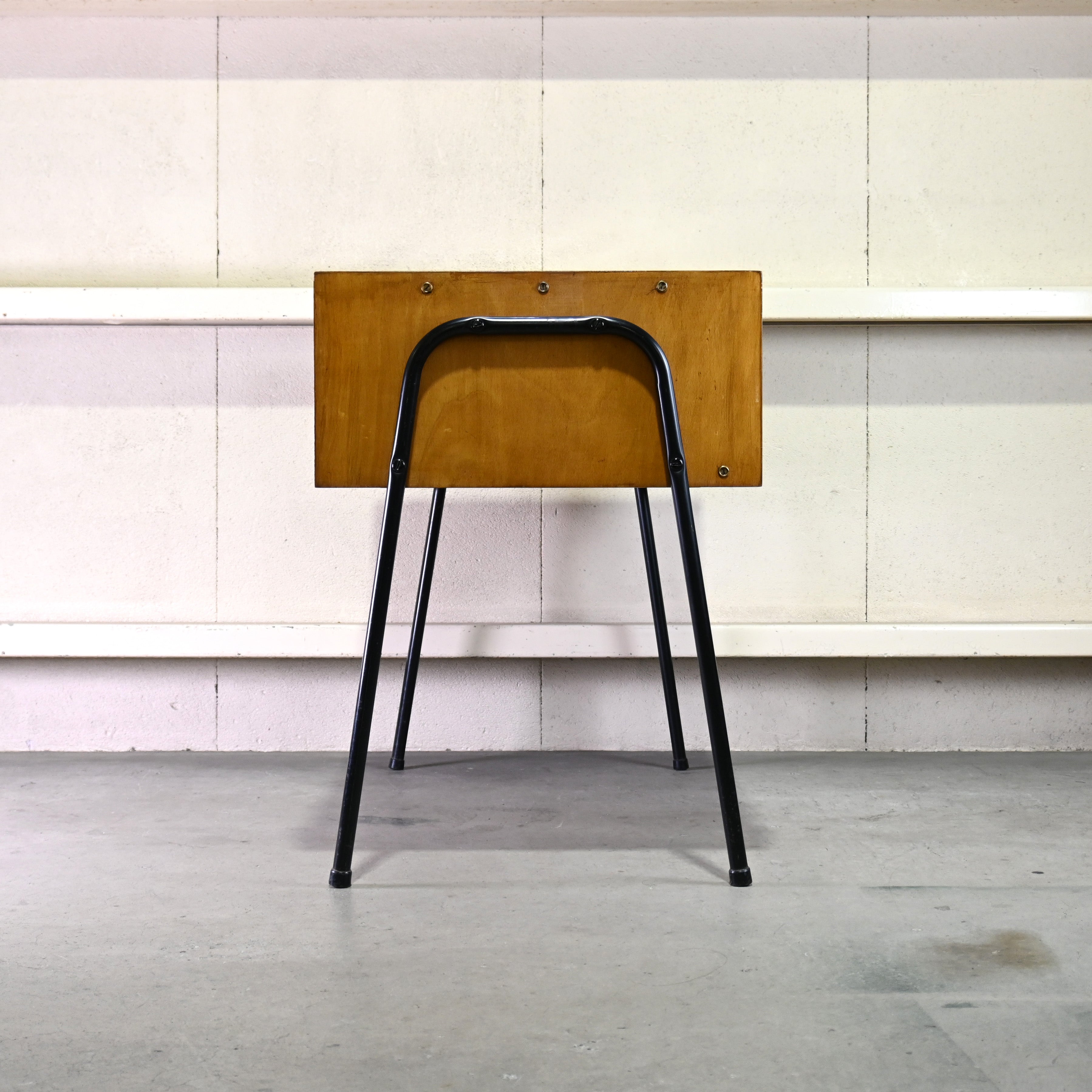 French vintage 1960's One sleeve desk Formica top Retropop Industrial / フランスヴィンテージ 1960年代 デスク 片袖机 フォーマイカトップ レトロポップ インダストリアル