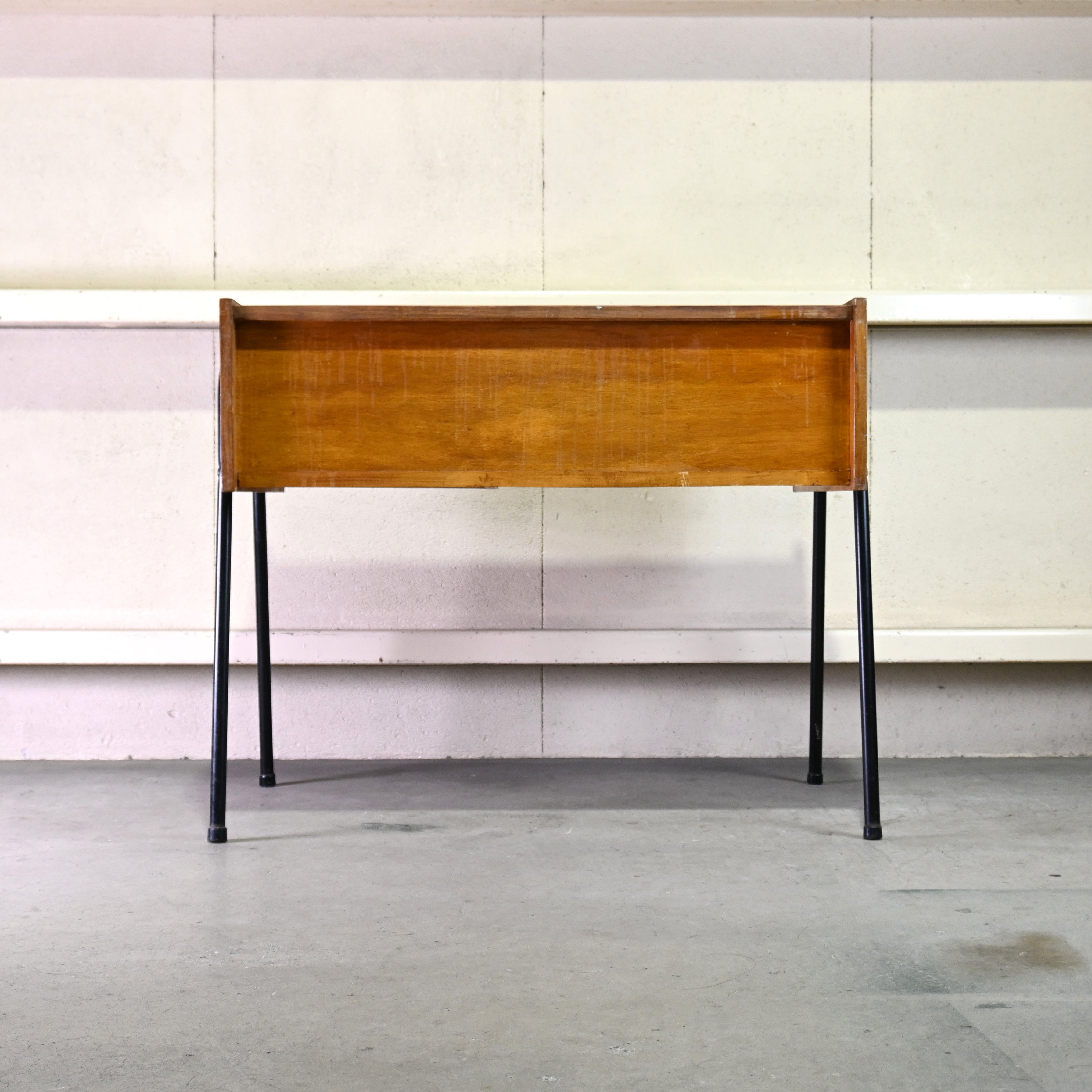 French vintage 1960's One sleeve desk Formica top Retropop Industrial / フランスヴィンテージ 1960年代 デスク 片袖机 フォーマイカトップ レトロポップ インダストリアル