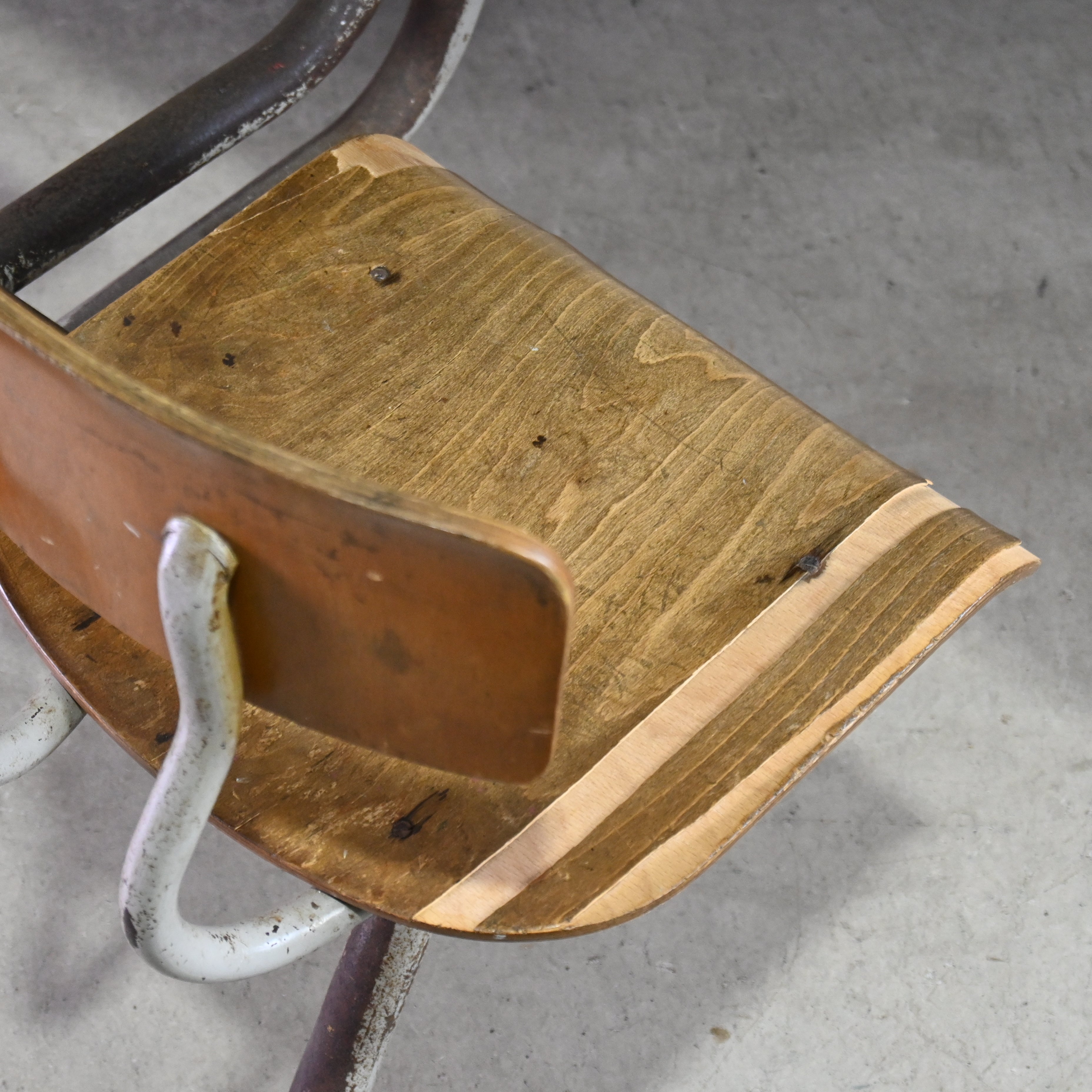 Dutch vintage Luctor N.V. Baarn School desk and chairs 2 seater / オランダ ヴィンテージ スクールデスク チェア一体型 2シーター