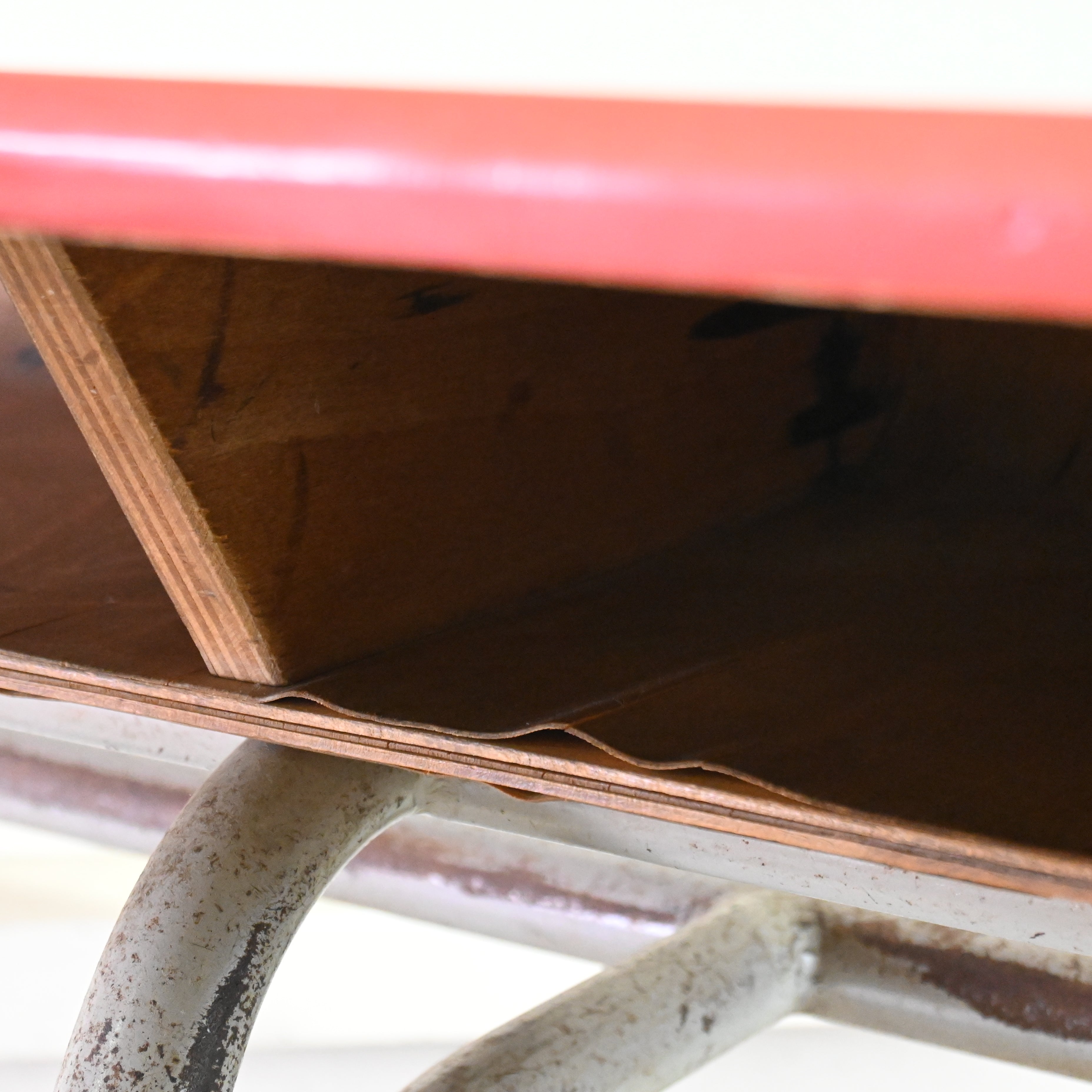 Dutch vintage Luctor N.V. Baarn School desk and chairs 2 seater / オランダ ヴィンテージ スクールデスク チェア一体型 2シーター